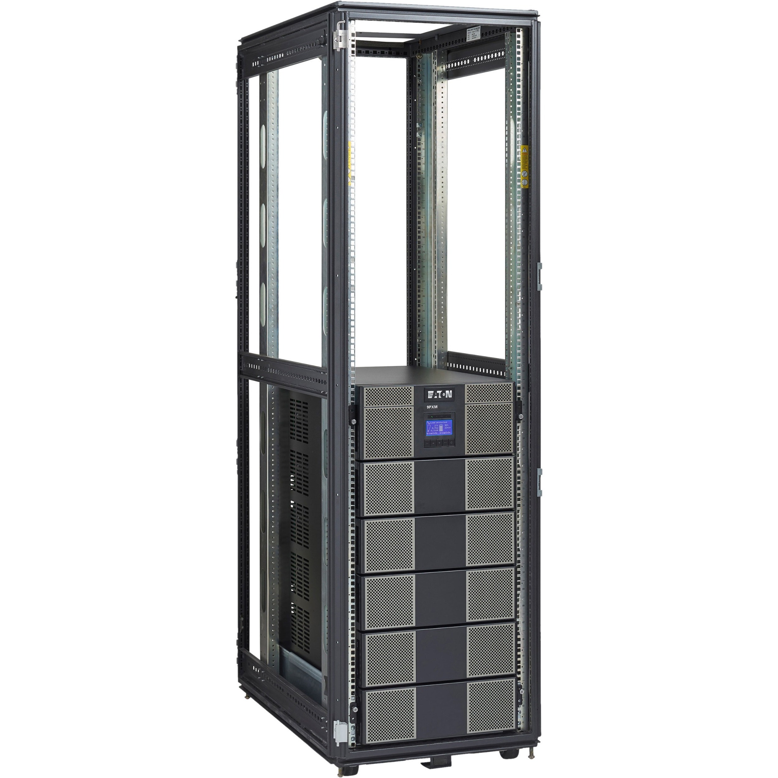 Eaton 9PXM UPS 16kVA 14.4kW 208-240V N+1 Modular Scalable Online Double-Conversion UPS, Hardwired Input, 4x 5-20R, 2 L6-30R, 2 L6-20R, 2 L14-30R Outlets, 21U