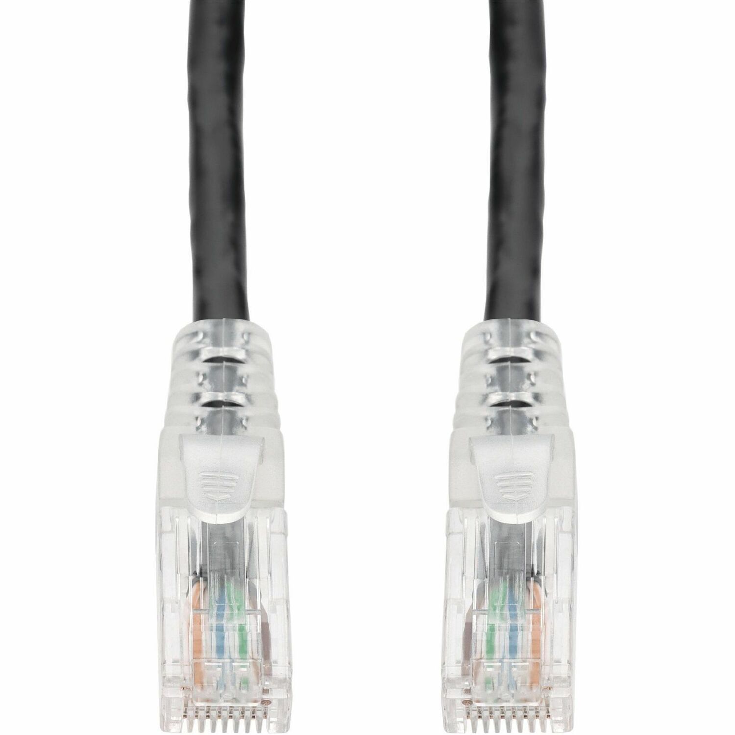 AddOn 3ft Black CAT6A PVC Ethernet Cable Snagless Easy Clear Boot TAA RJ-45 M/M CAT 6A