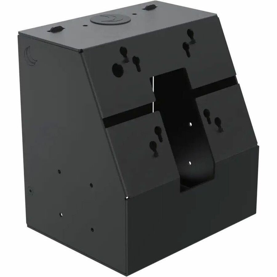 SpacePole Kiosk Top Mounting Module for Tablet, Scanner, Camera, POS Printer, Traffic Light, Peripheral Device - Black