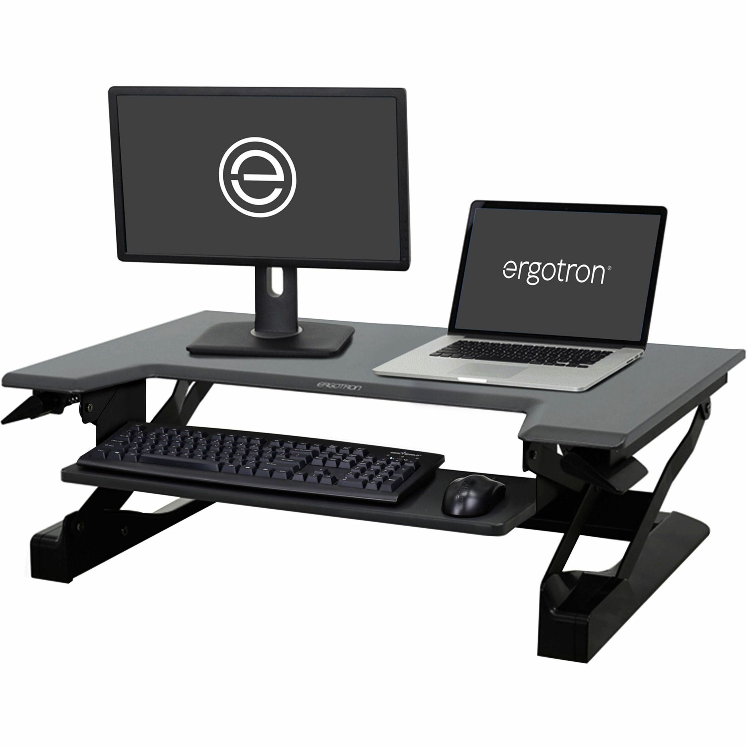 Ergotron WorkFit-T, Standing Desk Workstation (black with grey surface)