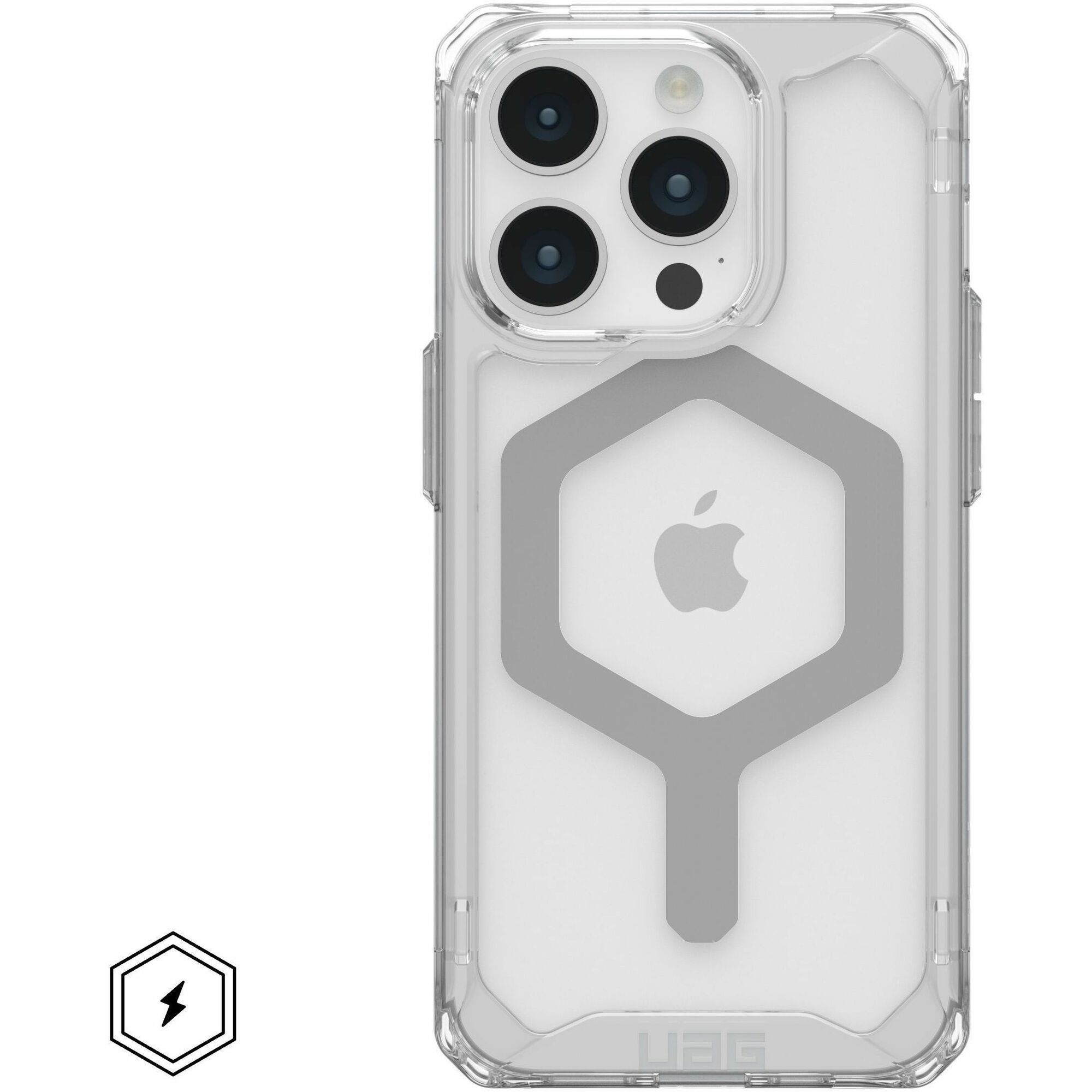 Urban Armor Gear Plyo iPhone 15 Pro Case - Ice/Silver