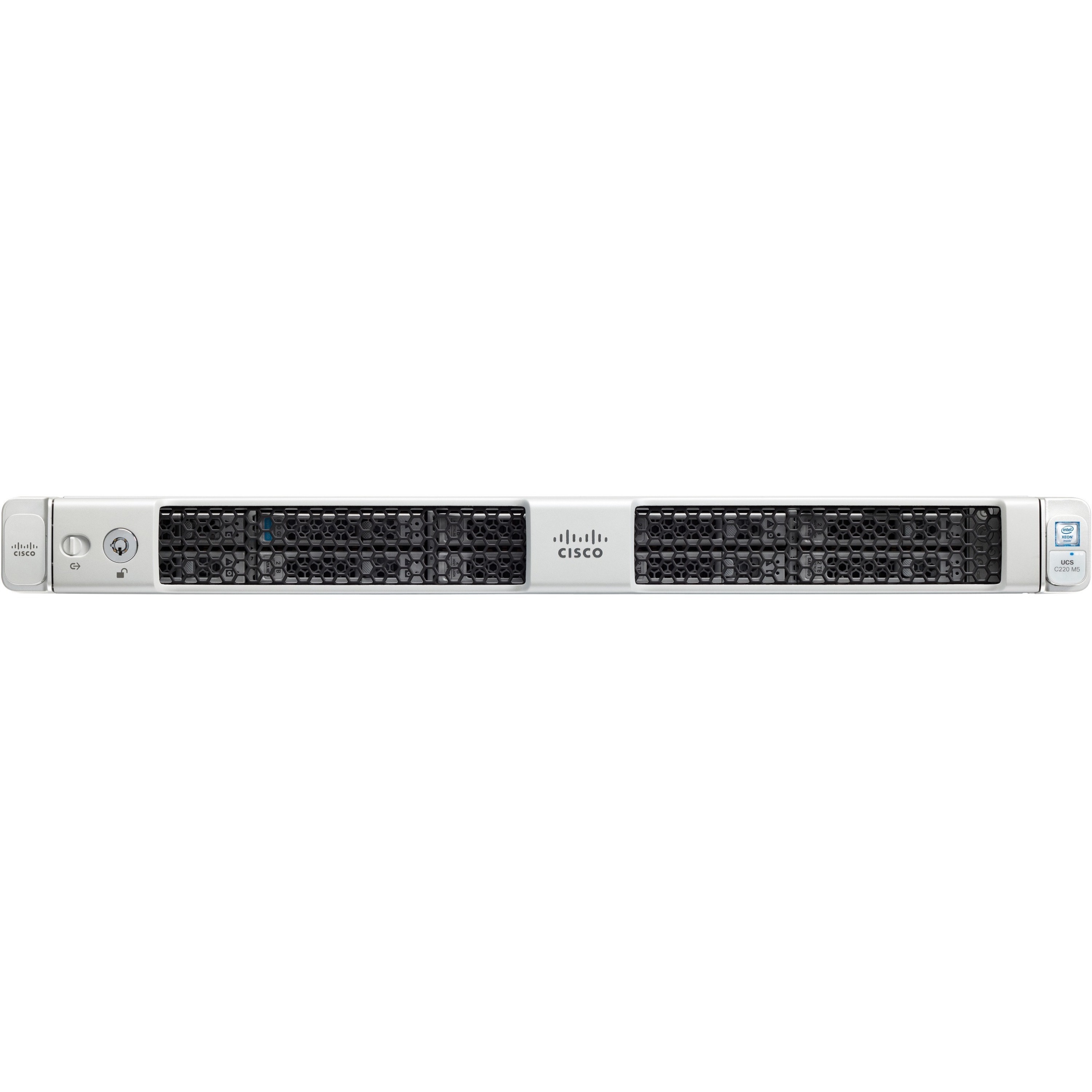 Cisco C220 M5 1U Rack Server - 1 Xeon Silver 4110 2.10 GHz - 16 GB RAM - 12Gb/s SAS Controller