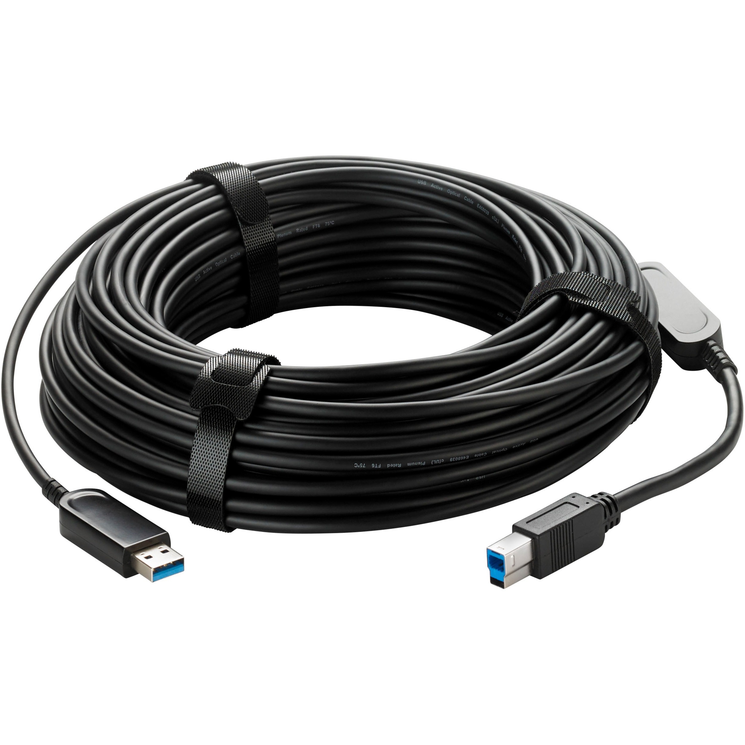 Vaddio 98ft USB 3.2 B to USB A Active Optical Cable - Plenum Rated - Black