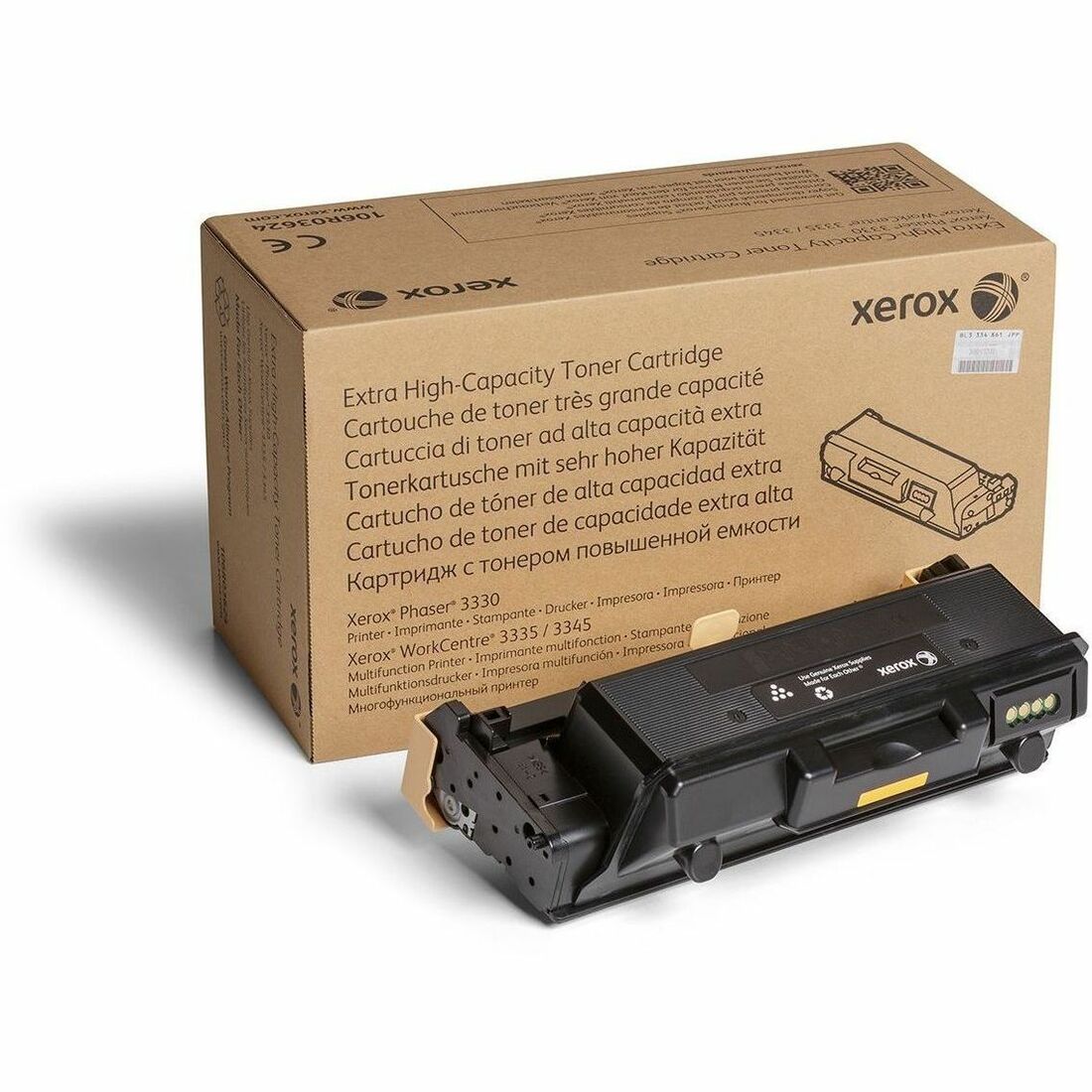 Xerox Genuine Phaser® 3330, WorkCentre® 3300 Series Black Extra High capacity Toner Cartridge (15000 Pages) - 106R03624