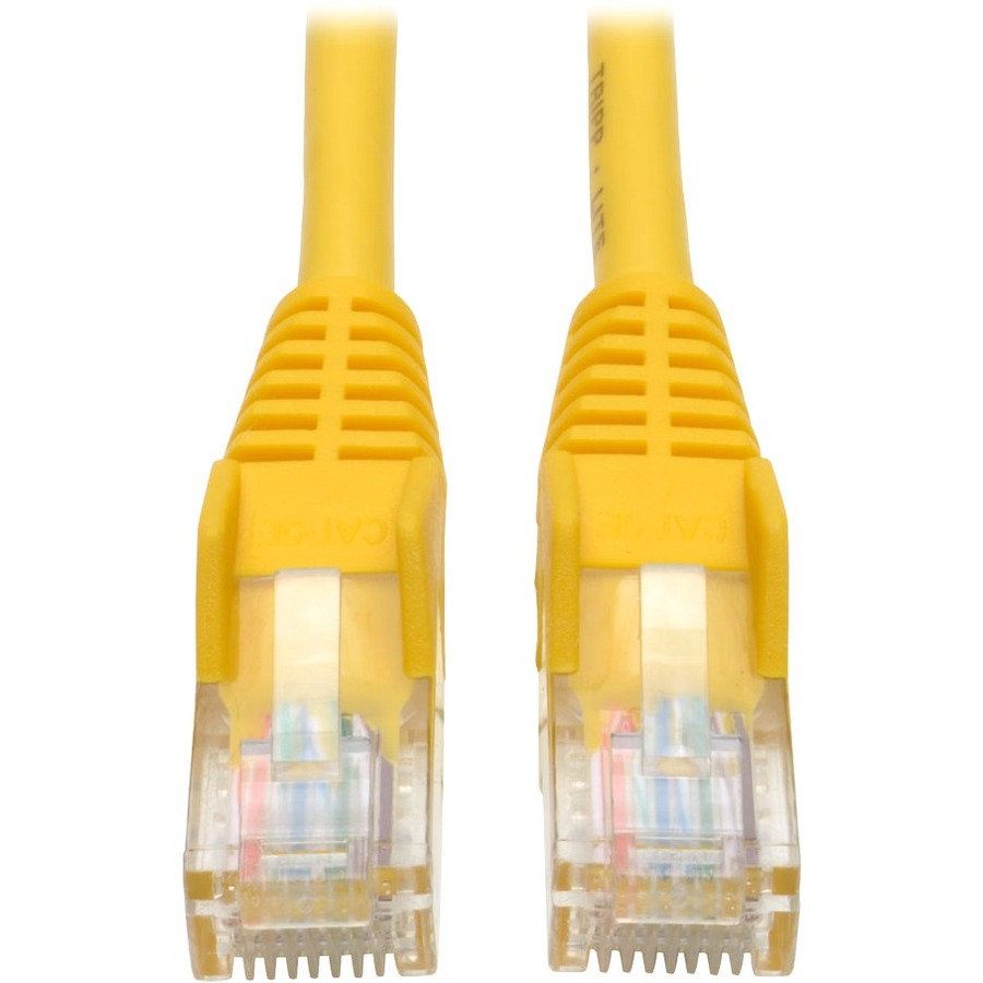 Eaton Tripp Lite Series Cat5e 350 MHz Snagless Molded (UTP) Ethernet Cable (RJ45 M/M), PoE - Yellow, 1 ft. (0.31 m)