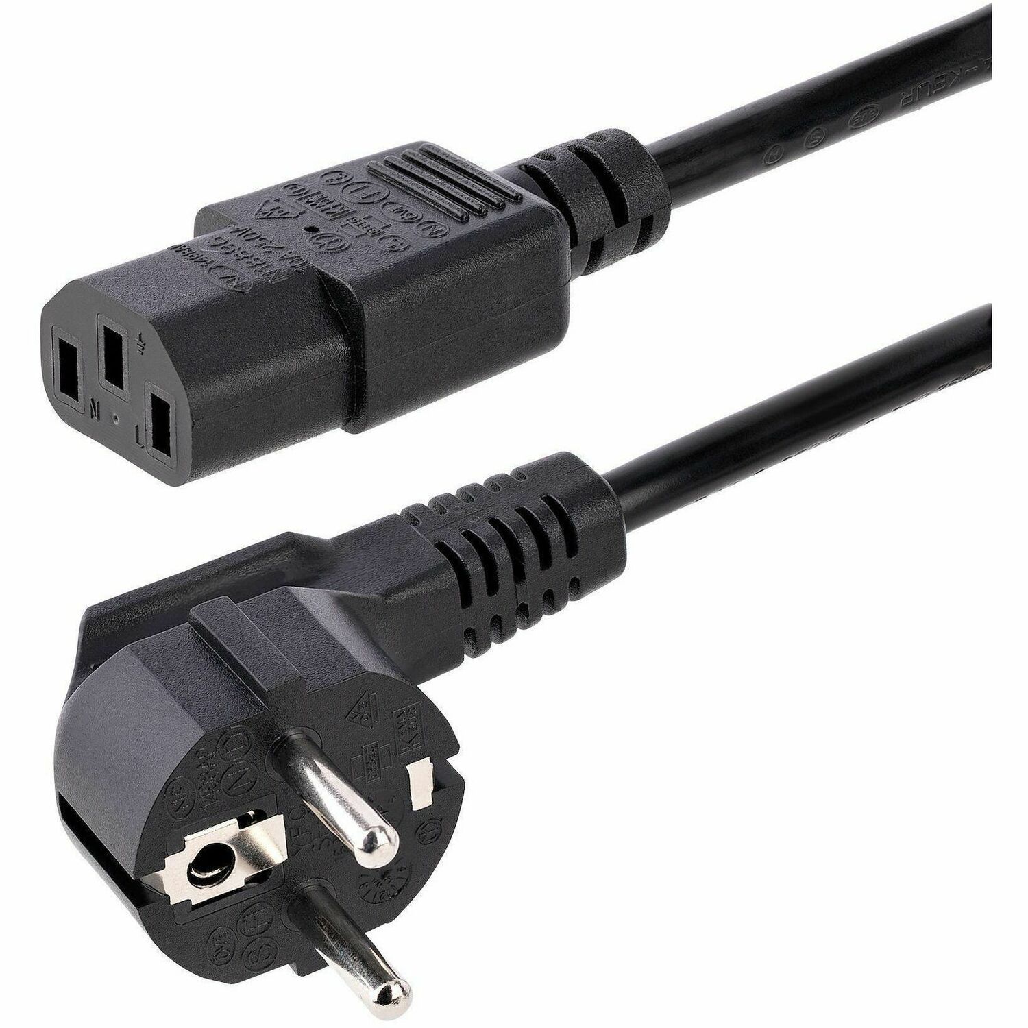 StarTech.com 6 ft 2 Prong European Power Cord for PC Computers