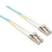 UNC OM4 LC TO LC FIBER OPTIC CABLE, AQUA 50/125UM DUPLEX MULTIMODE FIBER DESIGNE