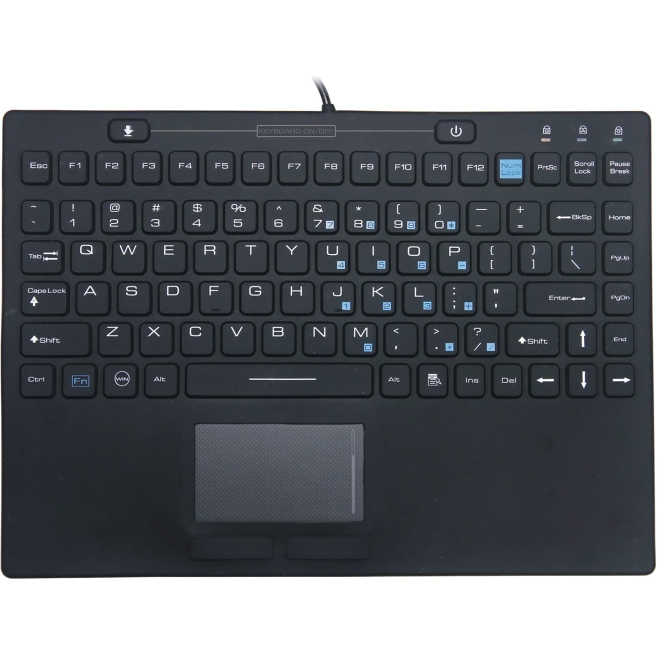 DSI Waterproof IP68 Wired Tenkeyless Keyboard with Touchpad