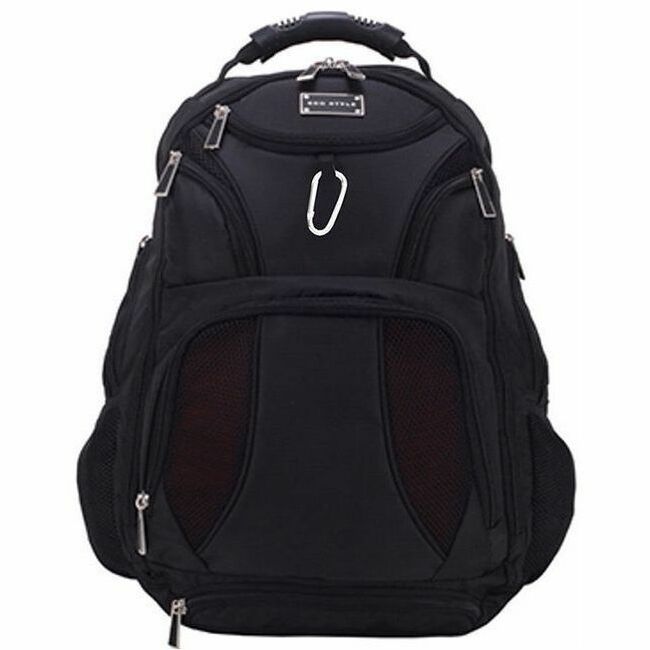 ECO STYLE Jet Set Carrying Case (Backpack) for 17" to 17.3" Laptop, Tablet - Black