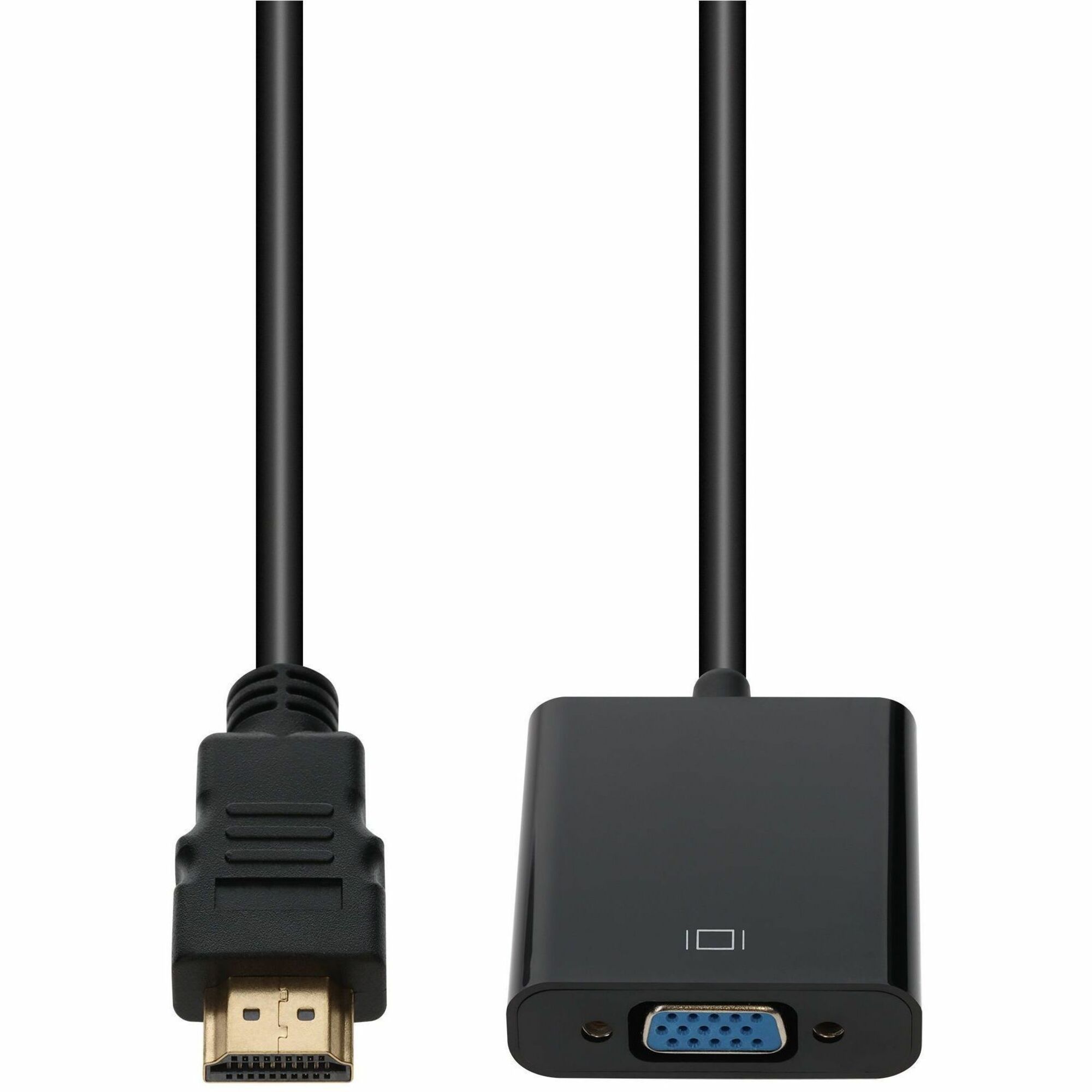 AddOn 8in HDMI (Male) to VGA (Female) Black Active Adapter, 1080P 60Hz