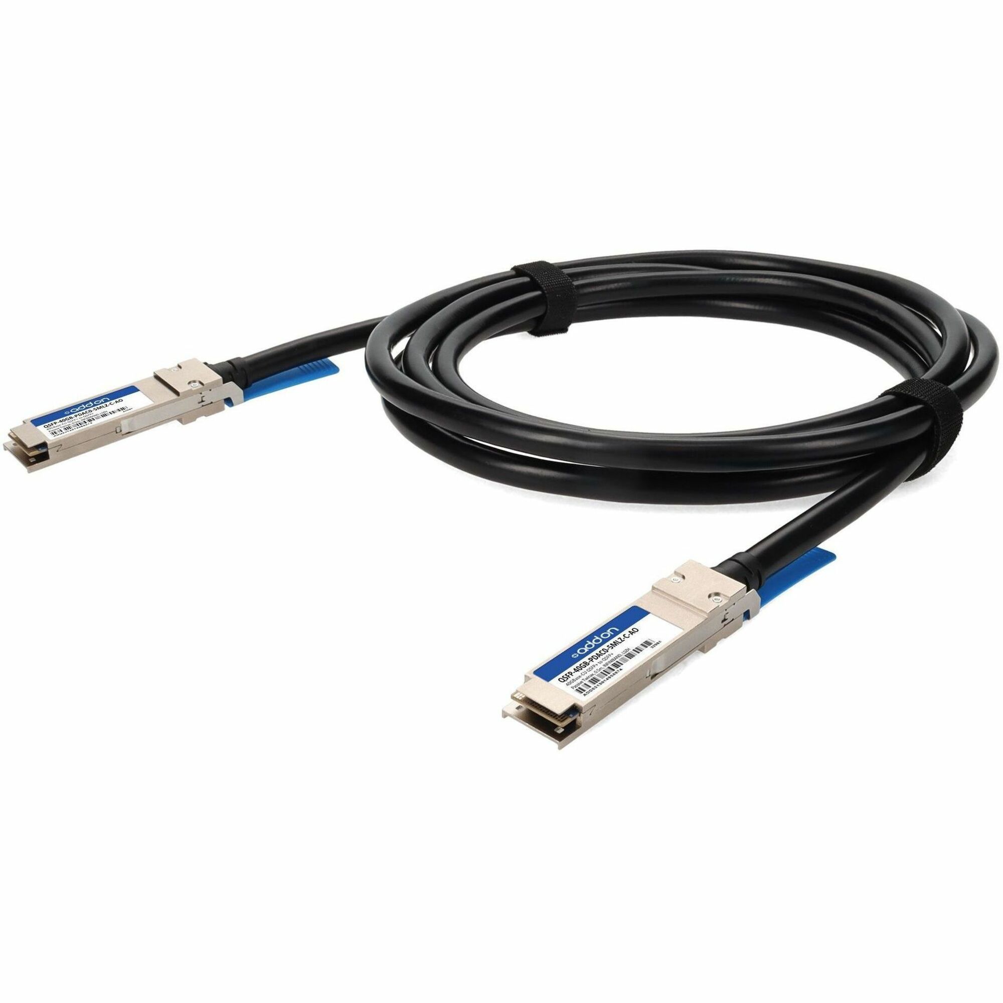 AddOn Cisco&reg; Compatible TAA 40GBase-CU QSFP+ to QSFP+ Direct Attach Cable (Passive Twinax, 0.5m, Infiniband FDR10, 30AWG, LSZH)