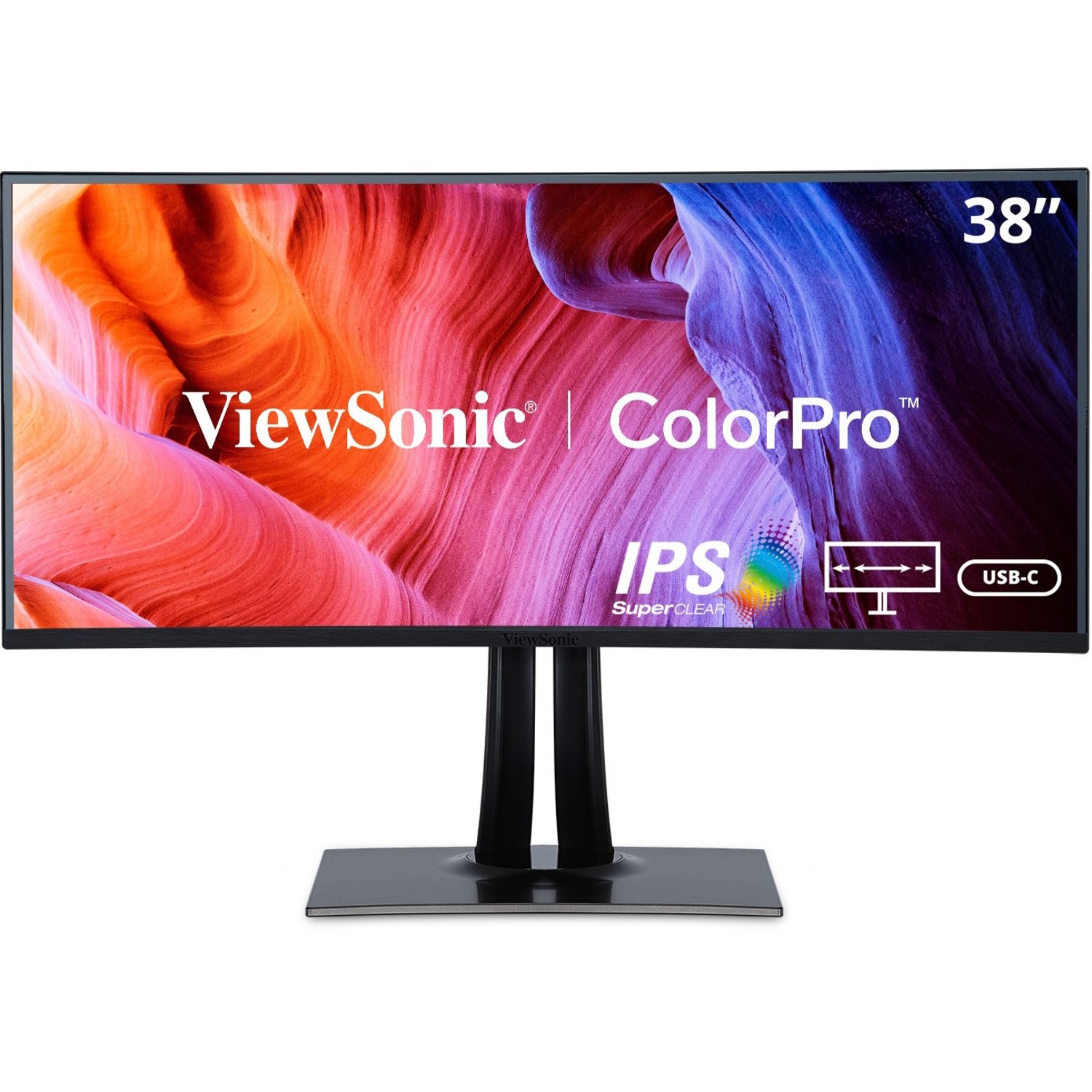 ViewSonic VP3881A 38-Inch IPS WQHD+ Curved Ultrawide Monitor with ColorPro 100% sRGB Rec 709, Eye Care, HDR10 Support, USB C, HDMI, USB, DisplayPort for Professional Home and Office