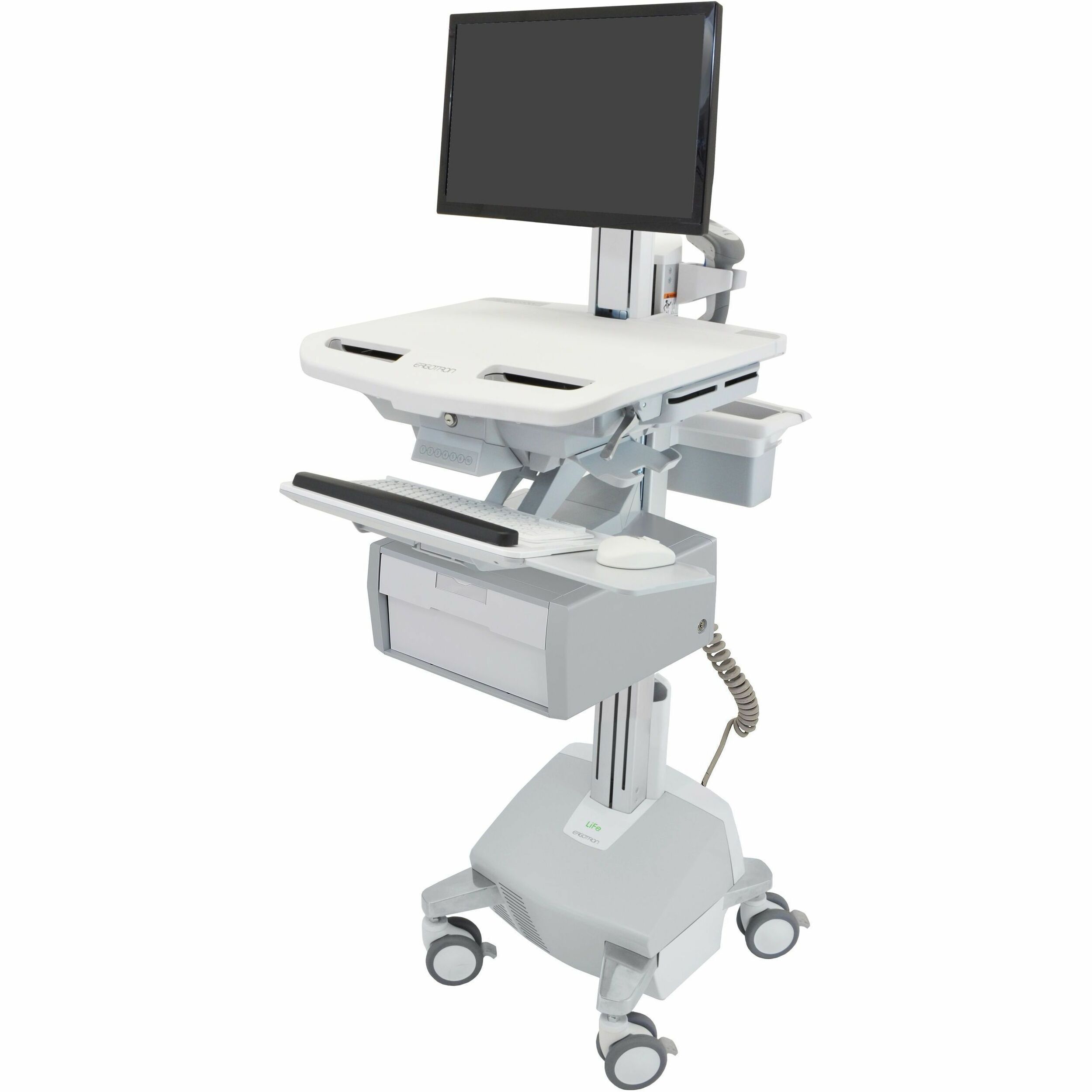 Ergotron StyleView Cart with LCD Pivot, LiFe Powered, 1 Tall Drawer (1x1), US/CA/MX