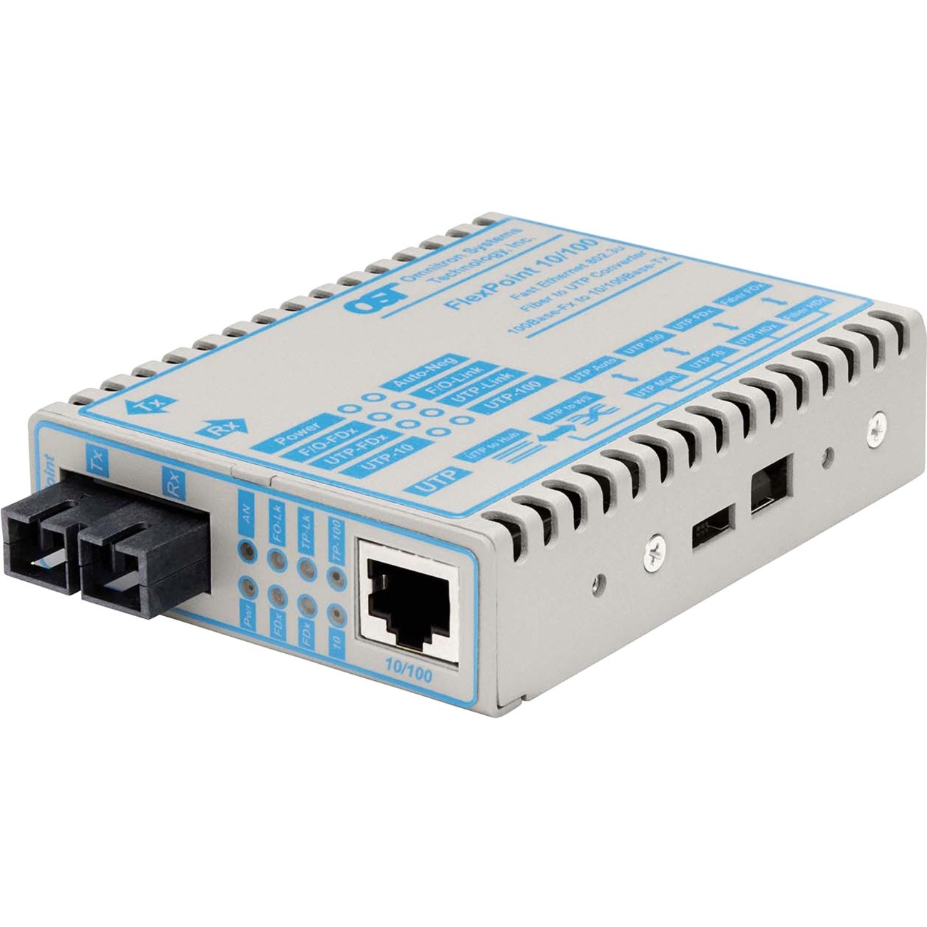 FlexPoint 10/100 Ethernet Fiber Media Converter RJ45 SC Multimode 5km