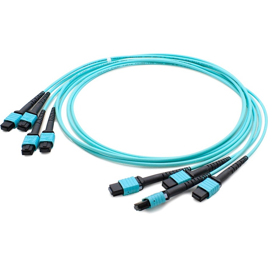 AddOn 25m MPO/UPC to MPO/UPC Aqua OM4 OFNR (Riser-Rated) 48-Strand Fiber Trunk Cable