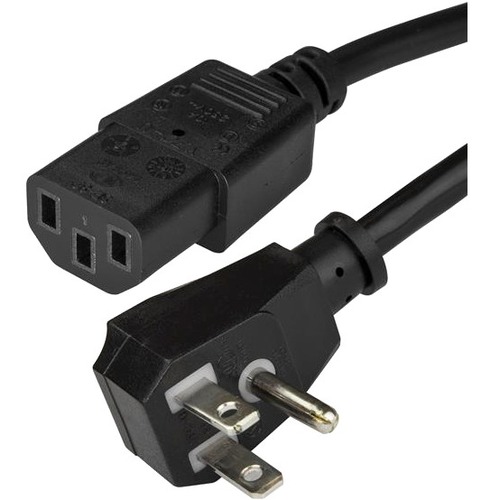 StarTech.com 6ft (1.8m) Computer Power Cord, Flat 5-15P to C13, 10A 125V, 18AWG, Black Replacement AC PC Power Cord, TV/Monitor Power Cable