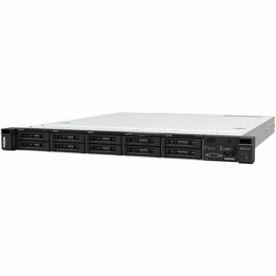Lenovo ThinkSystem SR250 V3 7DCLA01WNA 1U Rack Server - 1 Xeon E-2434 3.40 GHz - 16 GB RAM - Serial ATA Controller