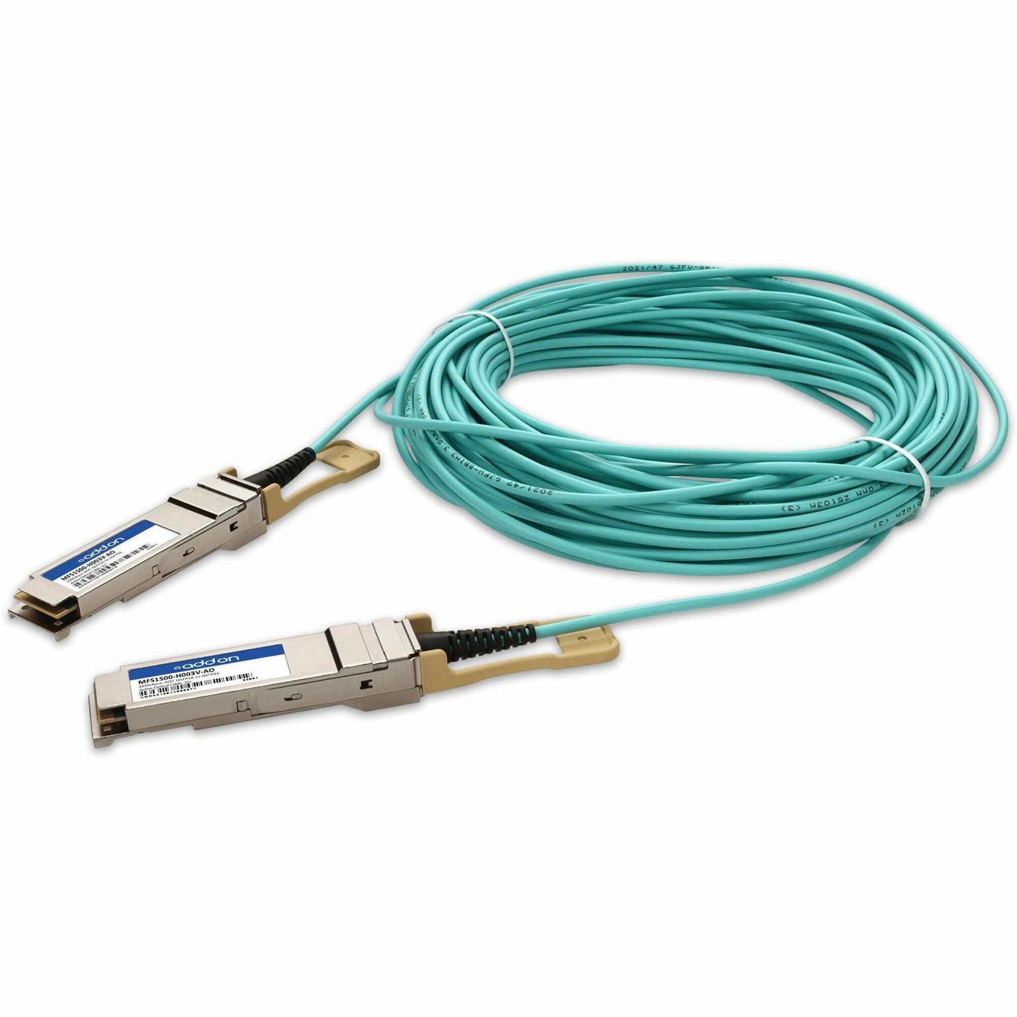 AddOn Mellanox® MFS1S00-H003V Compatible TAA 200GBase-AOC QSFP56 DSP Active Optical Cable (850nm, MMF, 3m)
