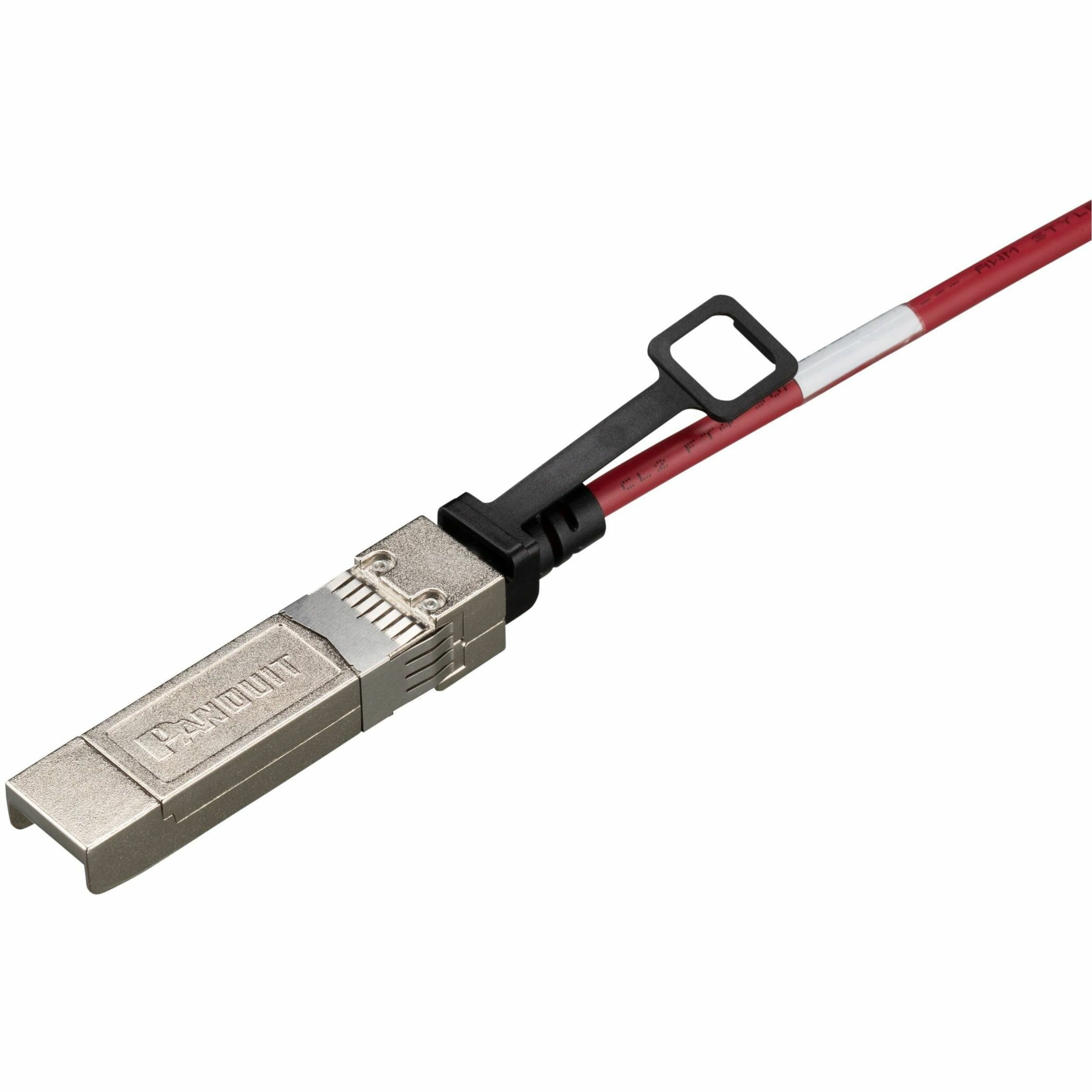 Panduit SFP+ 10Gig Direct Attach Passive Copper Cable Assembly, 30 AWG, 3 Meters, Red