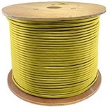 AddOn 1000ft Non-Terminated Yellow OS2 Duplex OFNR (Riser-Rated) 2-Strand Fiber Outdoor Bulk Cable