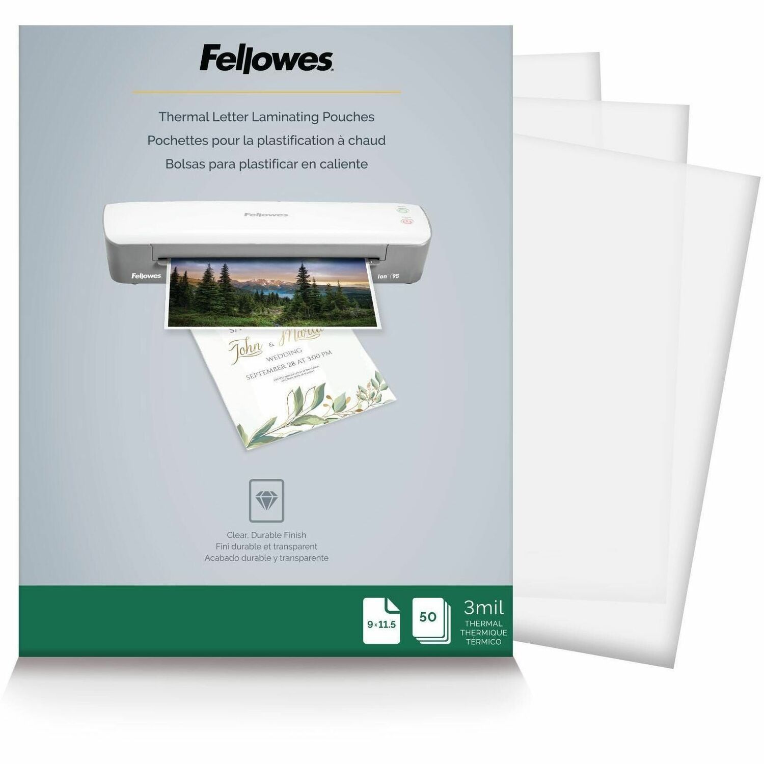 Fellowes Letter-Size Thermal Laminating Pouches