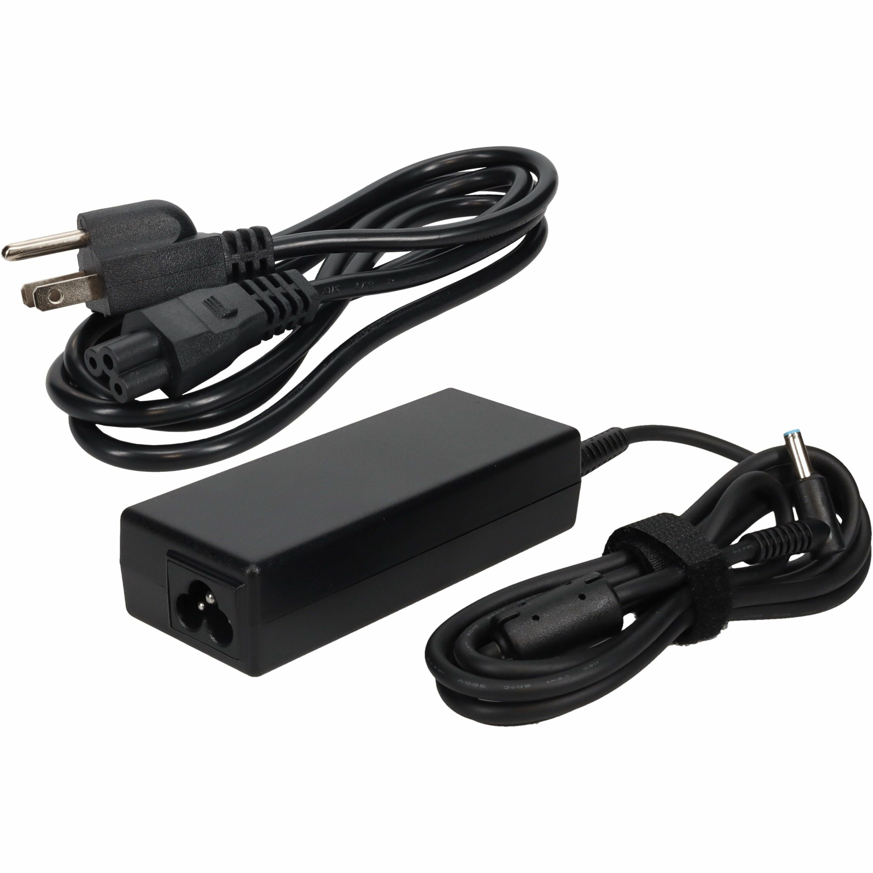 AddOn HP H6Y88AAABA Compatible 45W 19.5V at 2.31A Black 4.5 mm x 3.0 mm Laptop Power Adapter and Cable