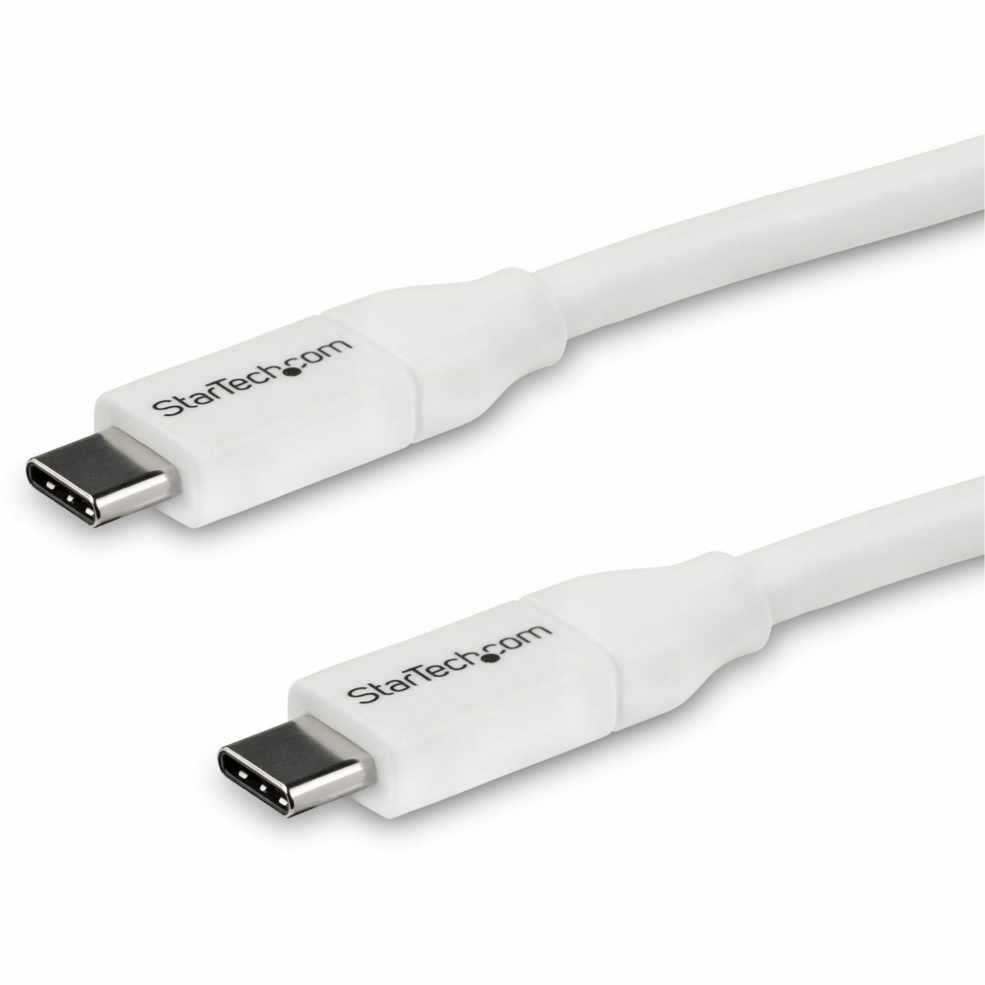 StarTech 13ft (4m) USB-C Fast Charging Cable, Charge & Sync, 100W (5A) PD, USB 2.0, USB-IF Certified - White USB C Charging Cord