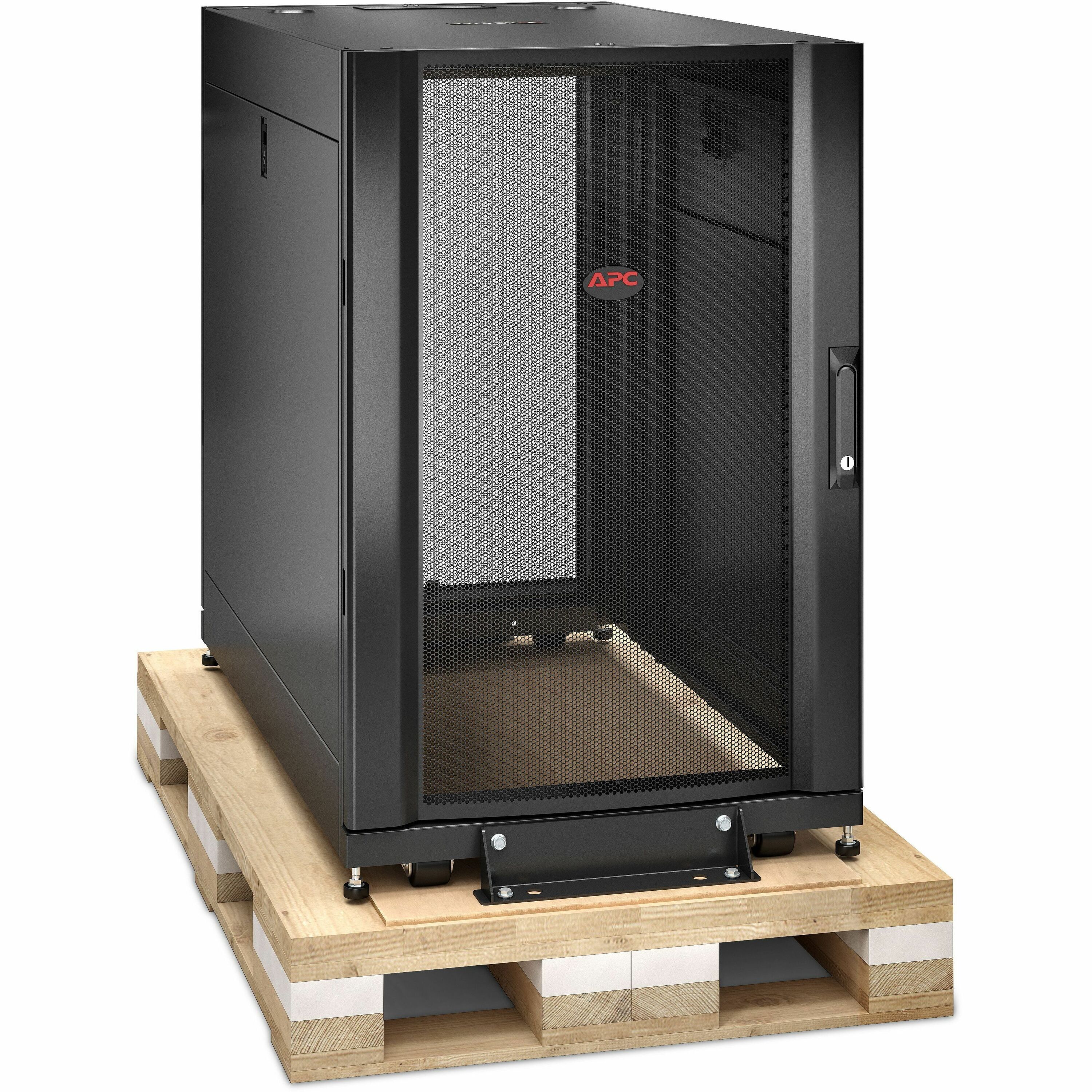 APC NetShelter SX, Server Rack Enclosure, 18U, Shock Packaging, Black, 925H x 600W x 1070D mm [TAA]