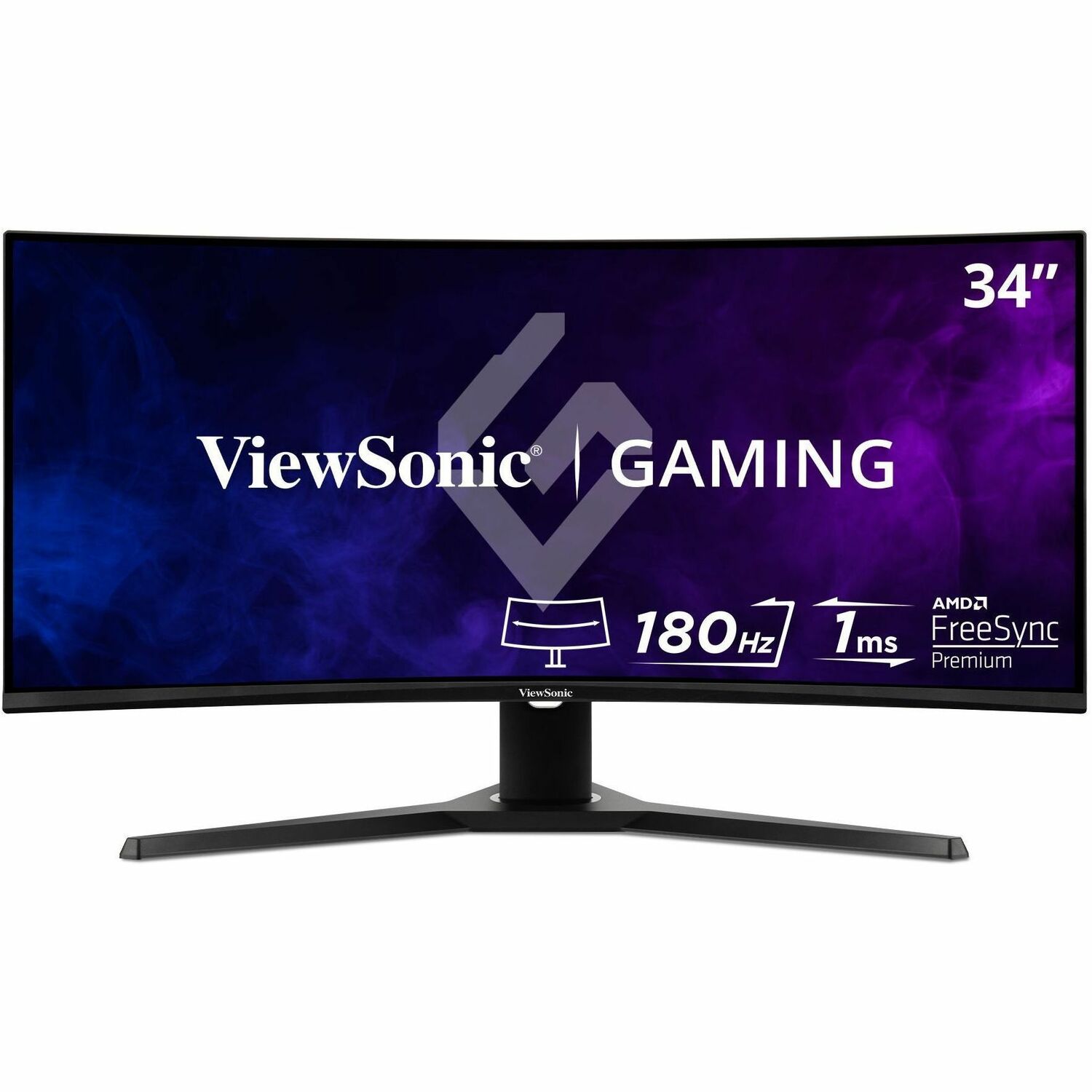 ViewSonic OMNI VX3418-2KPC 34 Inch Ultrawide Curved 1440p 1ms 144Hz Gaming Monitor with Adaptive Sync, Eye Care, HDMI and Display Port
