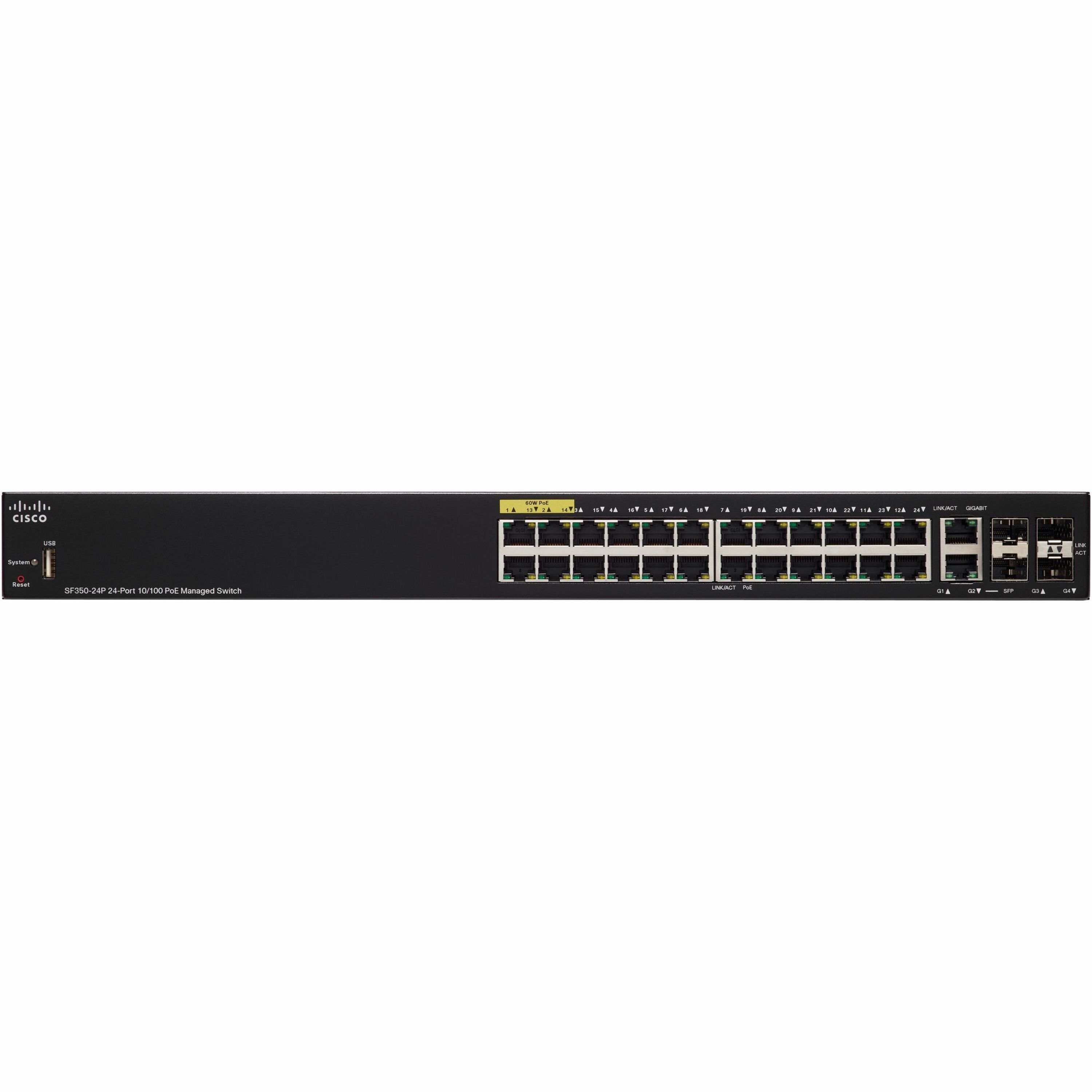 Cisco SF350-24P 24-Port 10 100 POE Managed Switch