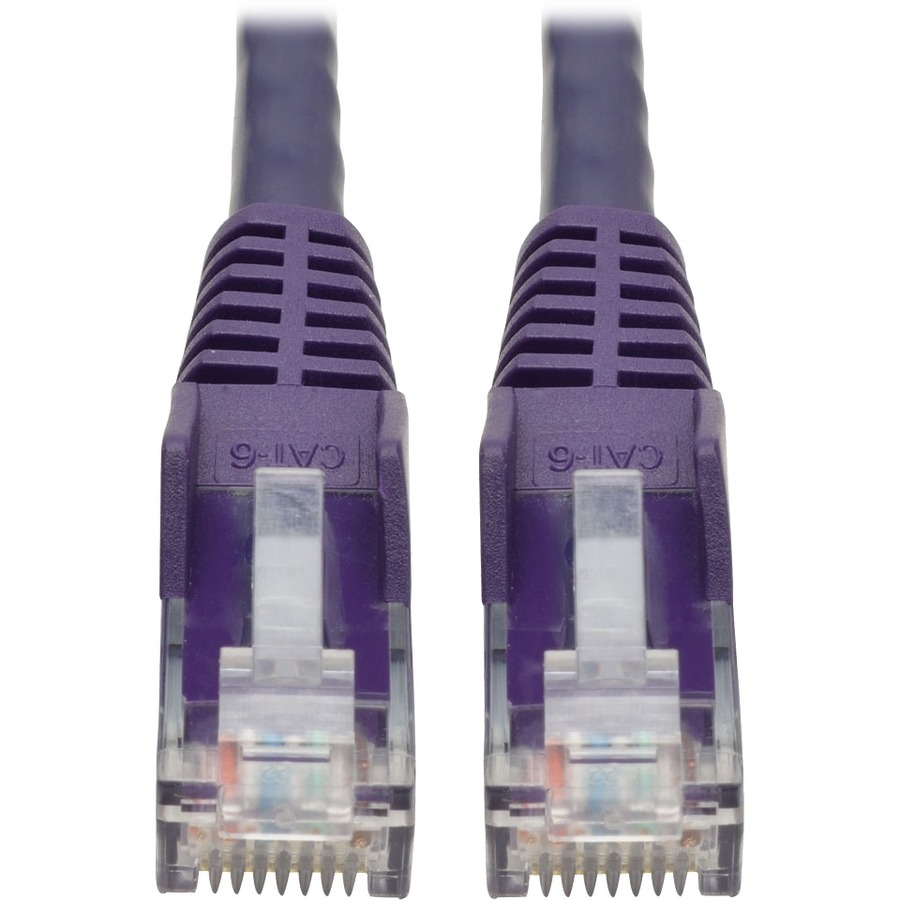 Tripp Lite by Eaton Cat6 Gigabit Snagless Molded (UTP) Ethernet Cable (RJ45 M/M) PoE Purple 15 ft. (4.57 m)