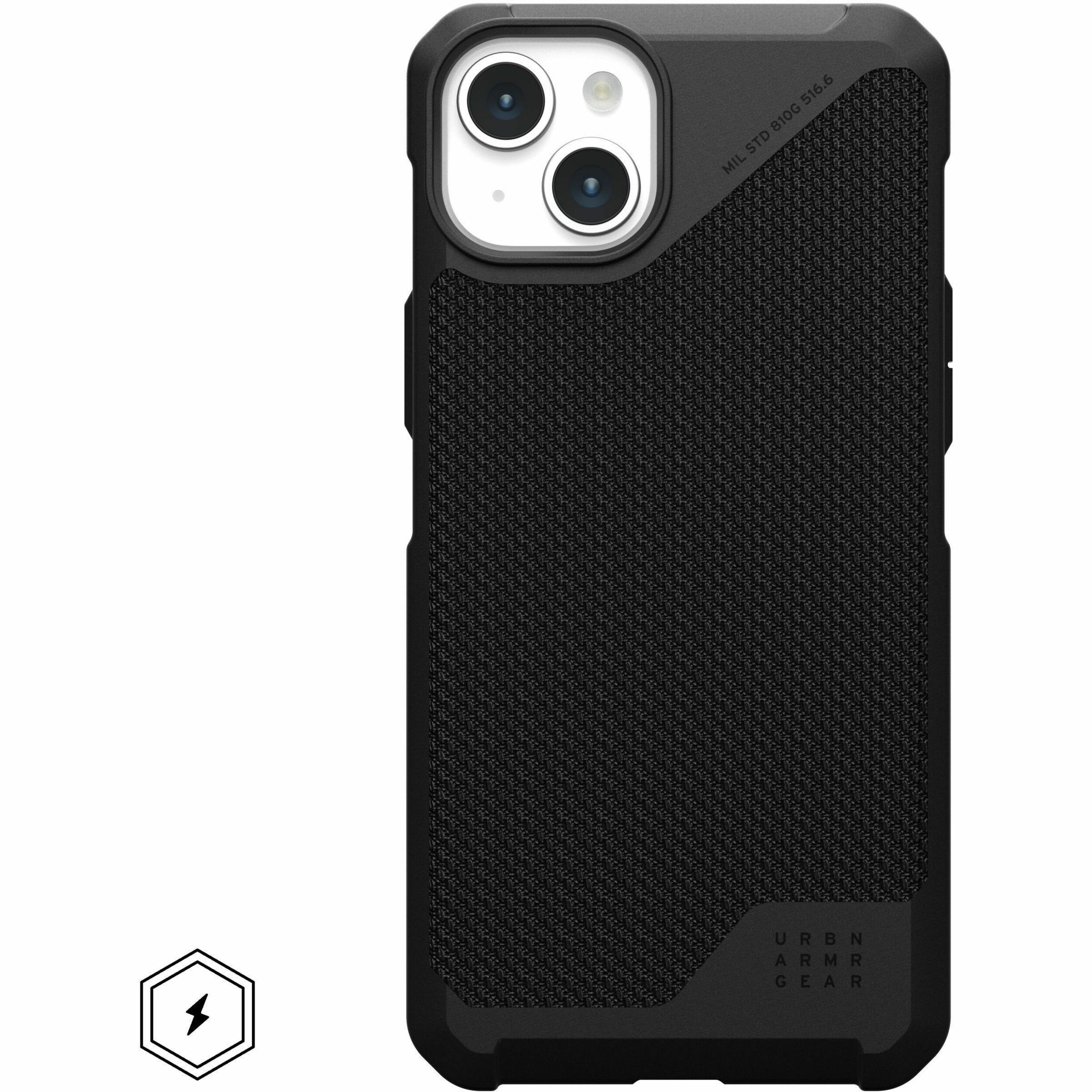 Urban Armor Gear Metropolis LT iPhone 15 Plus Case - Kevlar Black