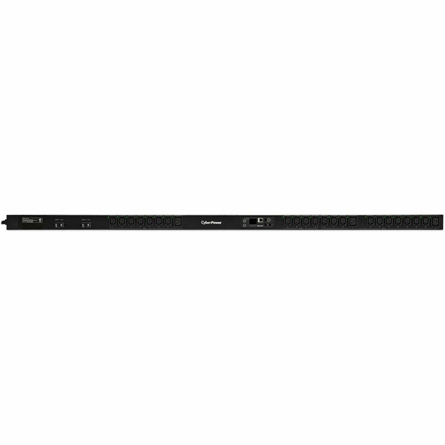 CyberPower PDU81105 Single Phase 200 - 240 VAC 30A Switched Metered-by-Outlet PDU