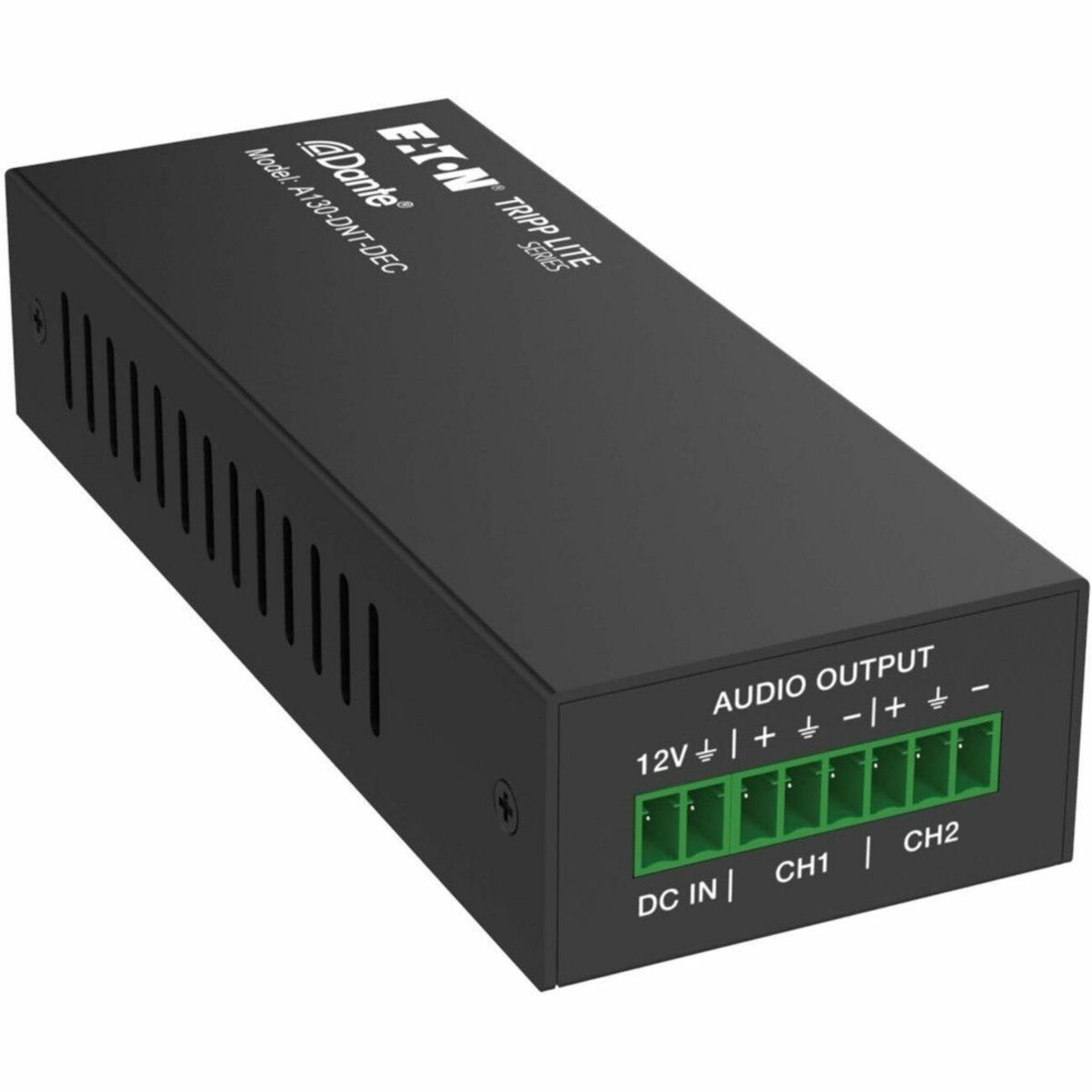 Tripp Lite series A130-DNT-DEC Dante 2-Channel Analog Audio Decoder