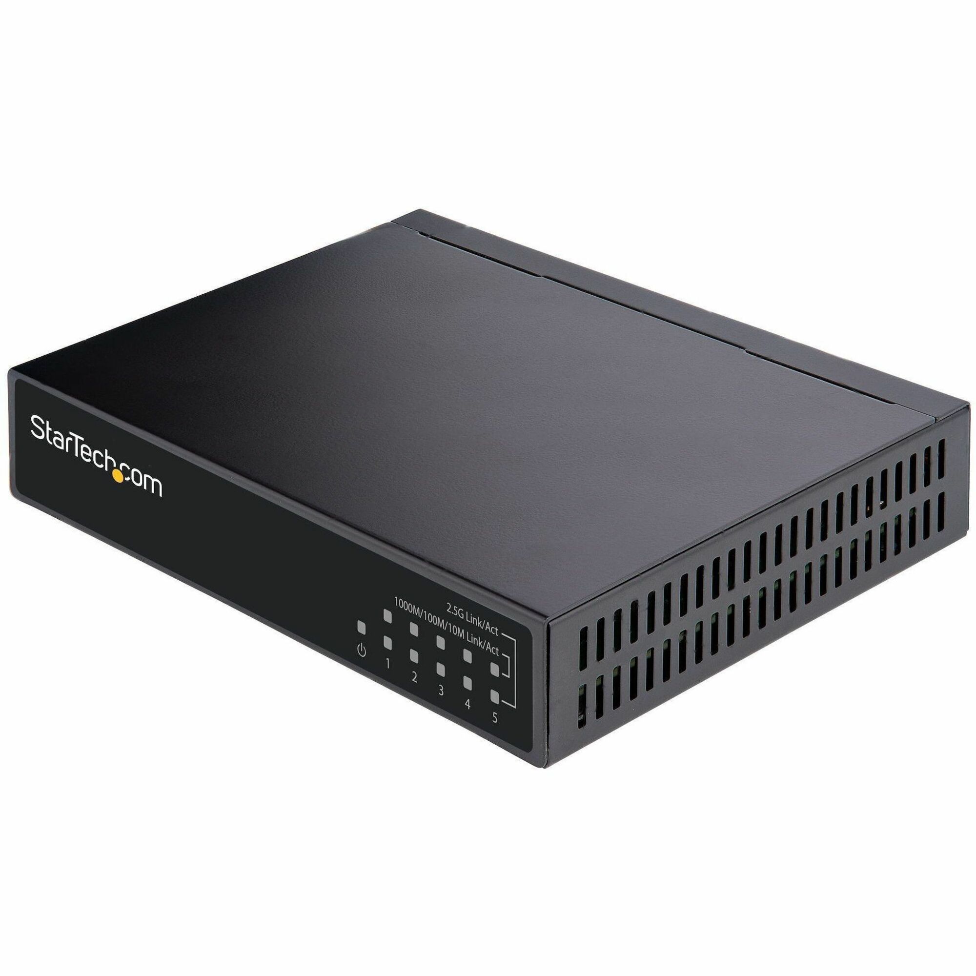 StarTech Unmanaged 2.5G Switch, 5 Port 2.5GBASE-T Unmanaged Ethernet Switch, Din Rail | Wall Mount, Multi-Gigabit, Auto-MDIX, 9K Jumbo