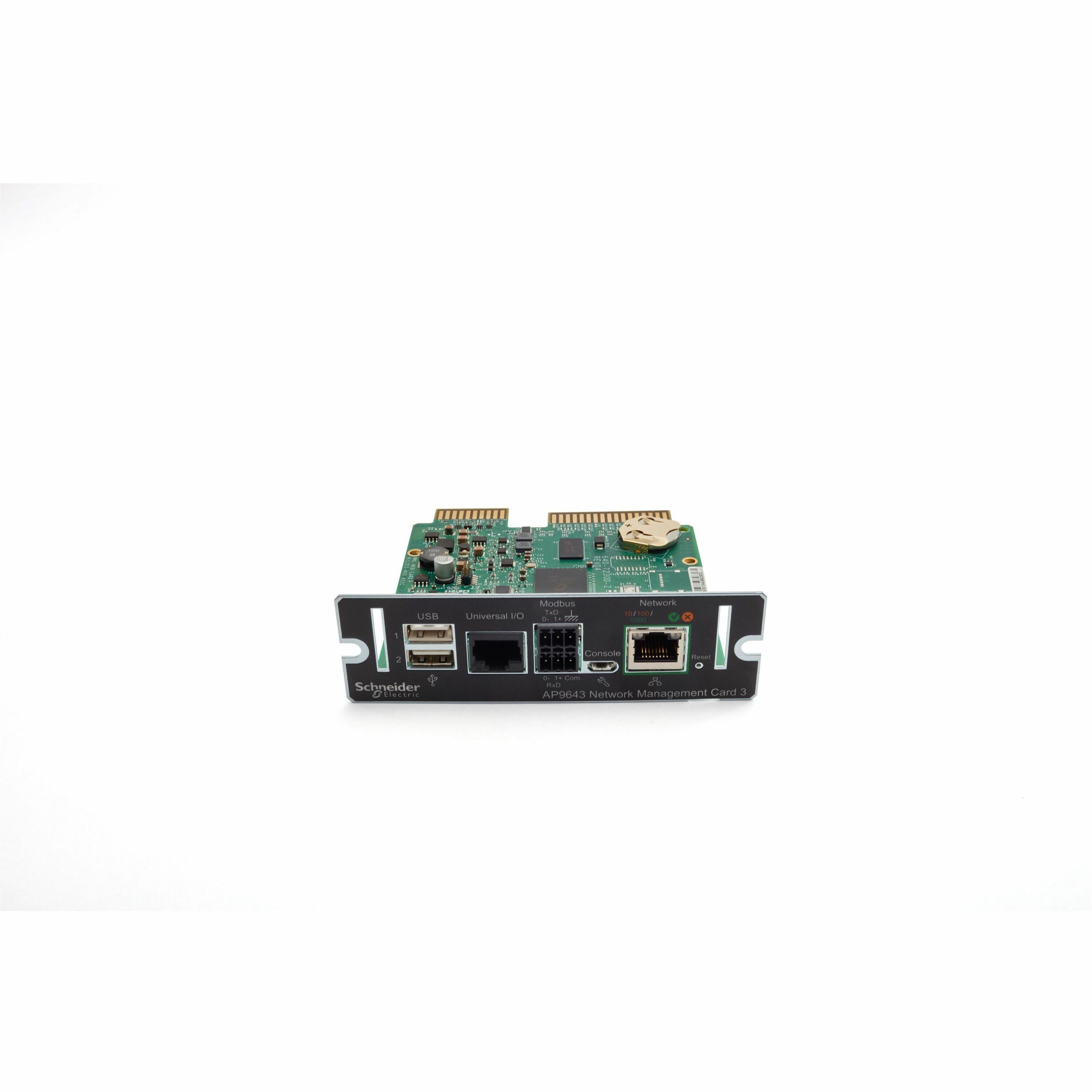 Device monitoring and management, Network Management Cards, NMC3 with Environmental Monitoring and Modbus, secure remote UPS monitoring and management