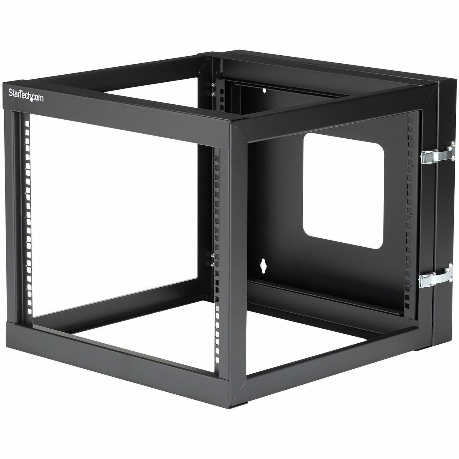 StarTech 4-Post 8U Hinged Wall-Mount Network Rack, 19" Open Frame Server Rack, Wall Mount Data Rack for IT Computer Equipment