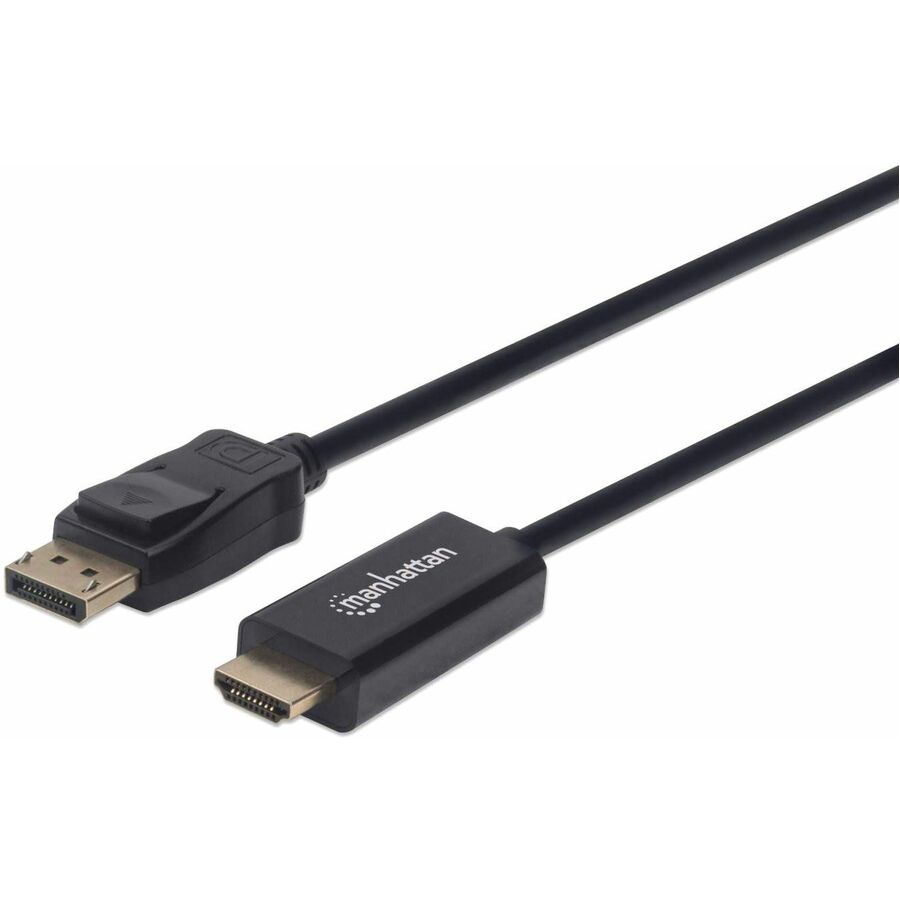 DisplayPort 1.1 to HDMI Cable, 1080p@60Hz, 1.8m, Male to Male, DP With Latch, Black, Not Bi-Directional, Three Year Warranty
