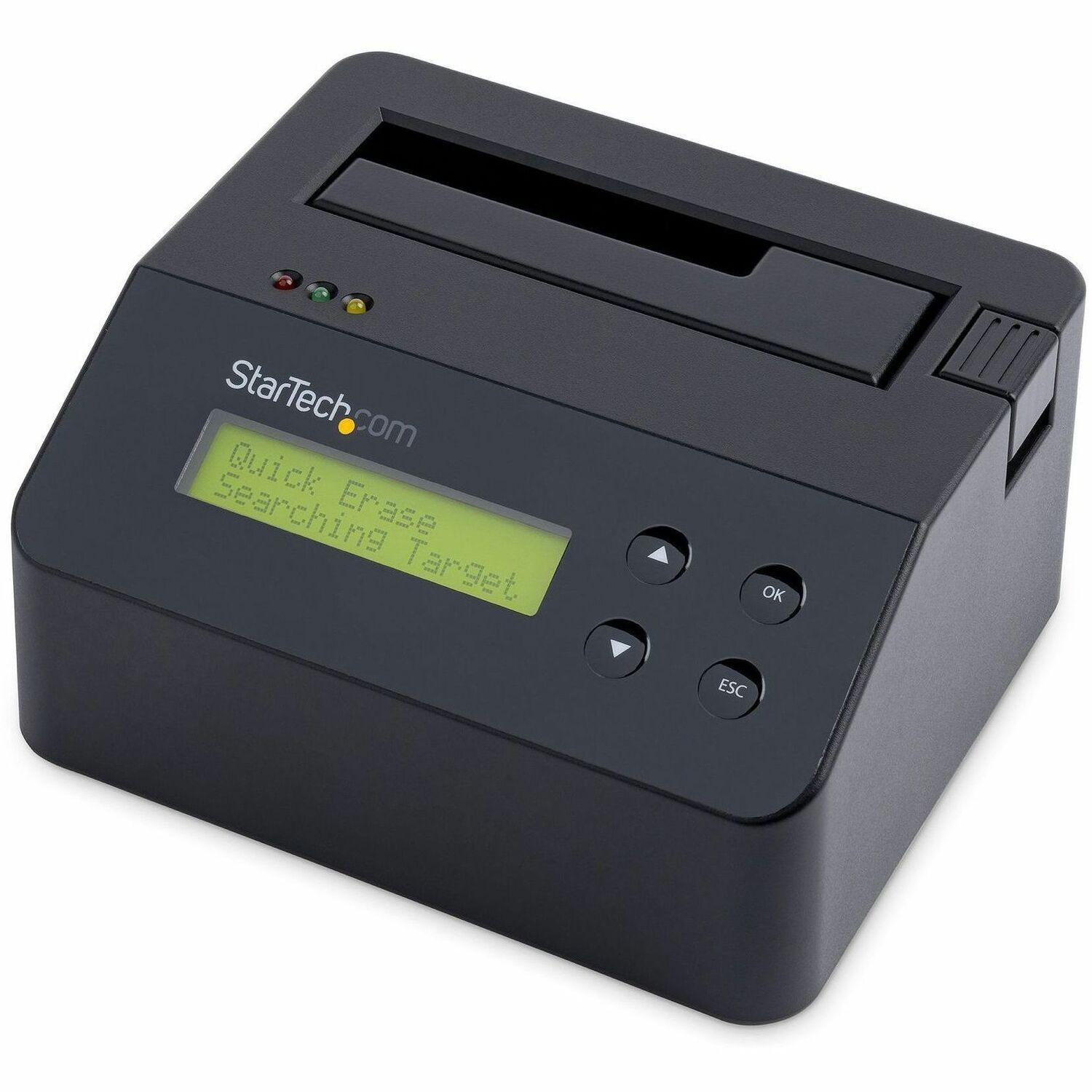 StarTech Hard Drive Eraser, Standalone HDD/SSD Sanitizer, 4Kn, Secure Erase Hard Disk Wiper Dock, Hardware Erasing Tool, TAA Compliant