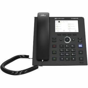 AudioCodes C430HD IP Phone - Corded - Corded - Stand Mountable, Wall Mountable - Black - TAA Compliant