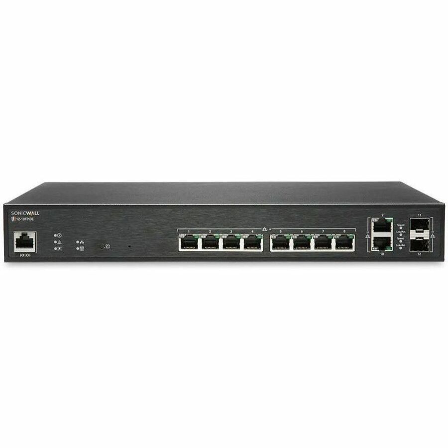 SonicWall SWITCH SWS12-10FPOE WITH WIRELESS NETWORK MANAGEMENT ESSENTIAL AND SUPPORT 3YR