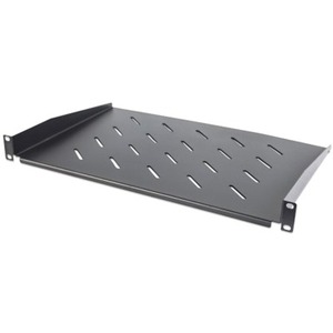19" Cantilever Shelf, 1U, Shelf Depth 350mm, Vented, Max 25kg, Black, Three Year Warranty