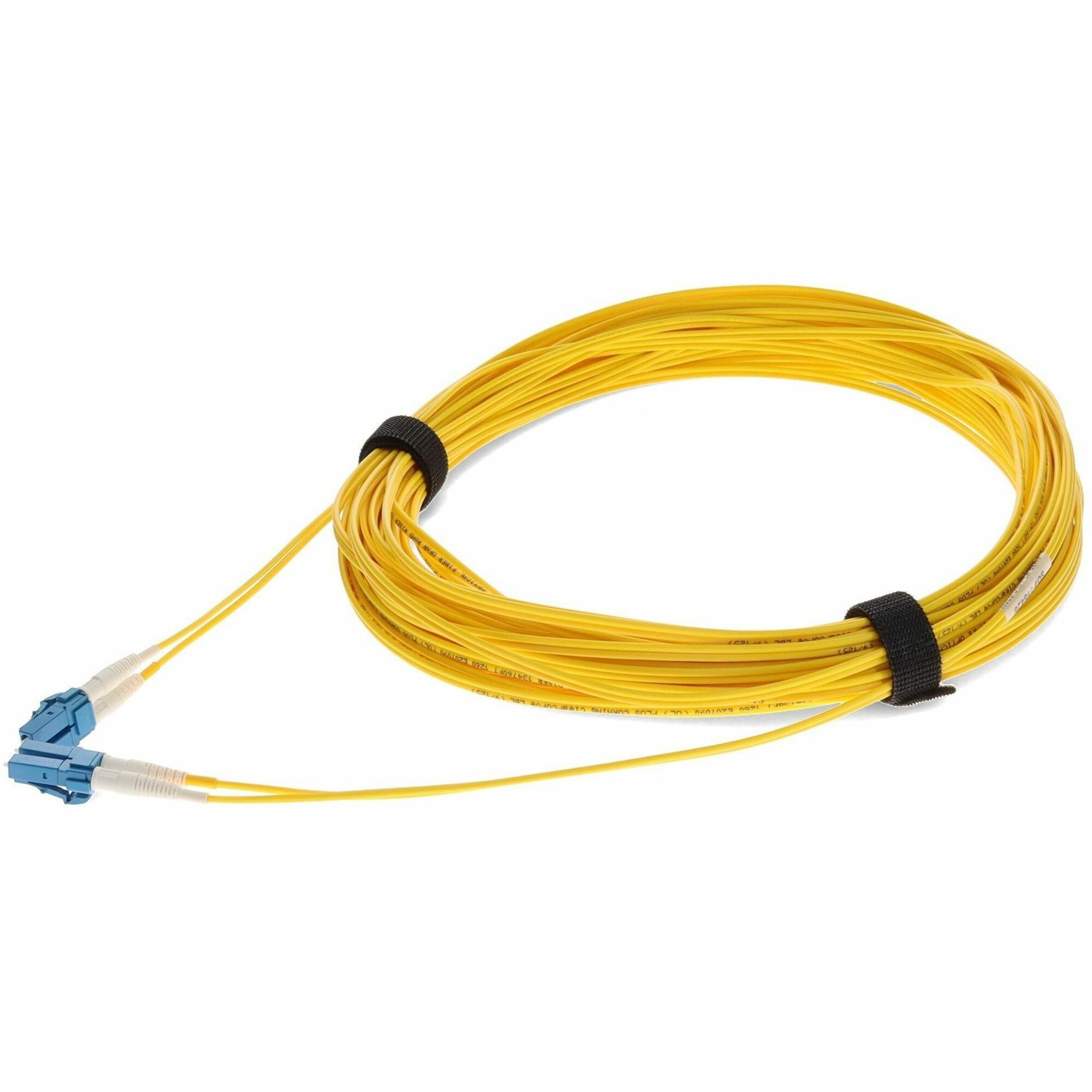 AddOn 32m LC to LC Yellow OS2 Duplex OFNR (Riser-Rated) SMF Fiber Patch Cable