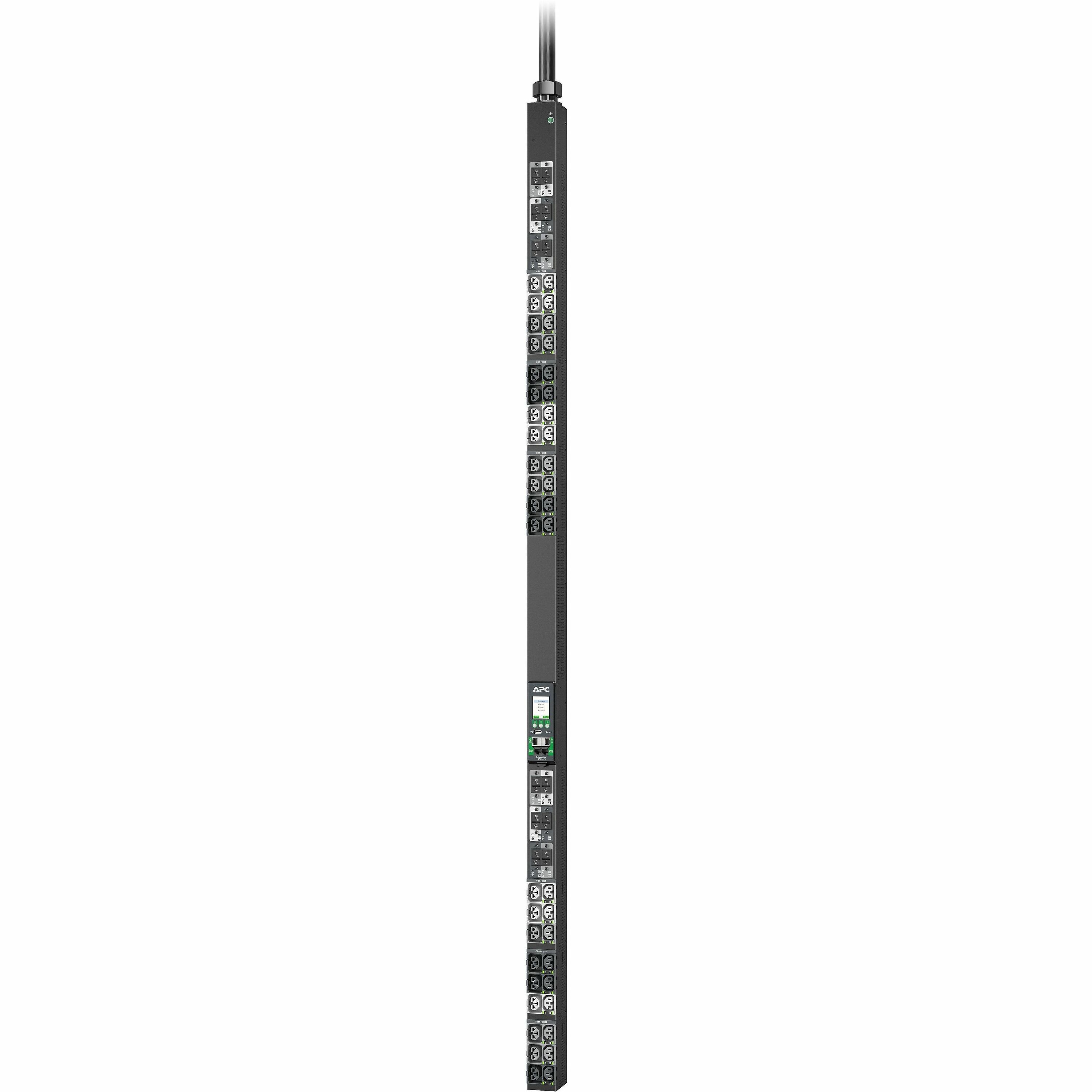 APC NetShelter Rack PDU Advanced, Switched Metered Outlet, 3Phase, 43.5kW 400V 63A or 34.6kW 415V 60A, 42 Outlets, IEC309