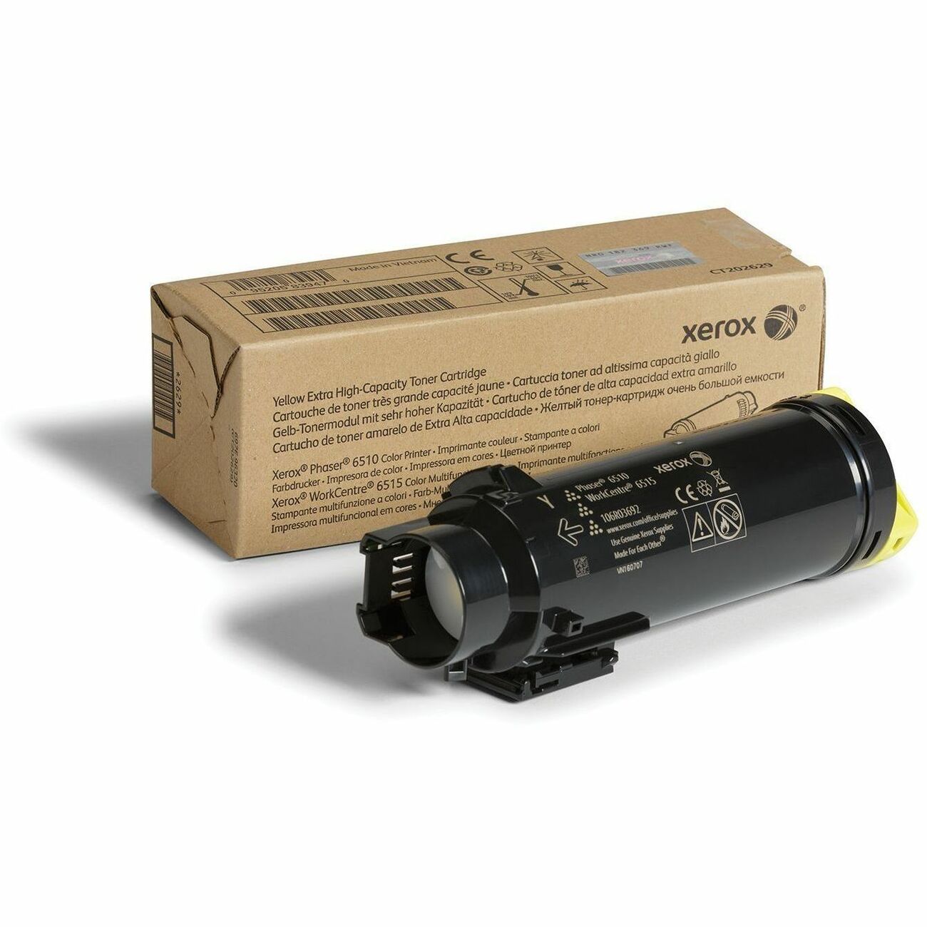 Xerox Genuine Phaser® 6510, WorkCentre® 6515 Yellow Extra High capacity Toner Cartridge (4300 Pages) - 106R03692