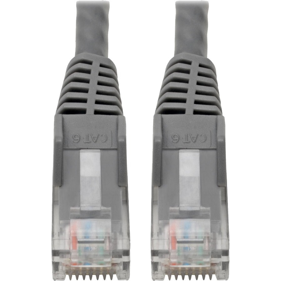 Tripp Lite by Eaton Cat6 Gigabit Snagless Molded (UTP) Ethernet Cable (RJ45 M/M) PoE Gray 6-in. (15.24 cm)