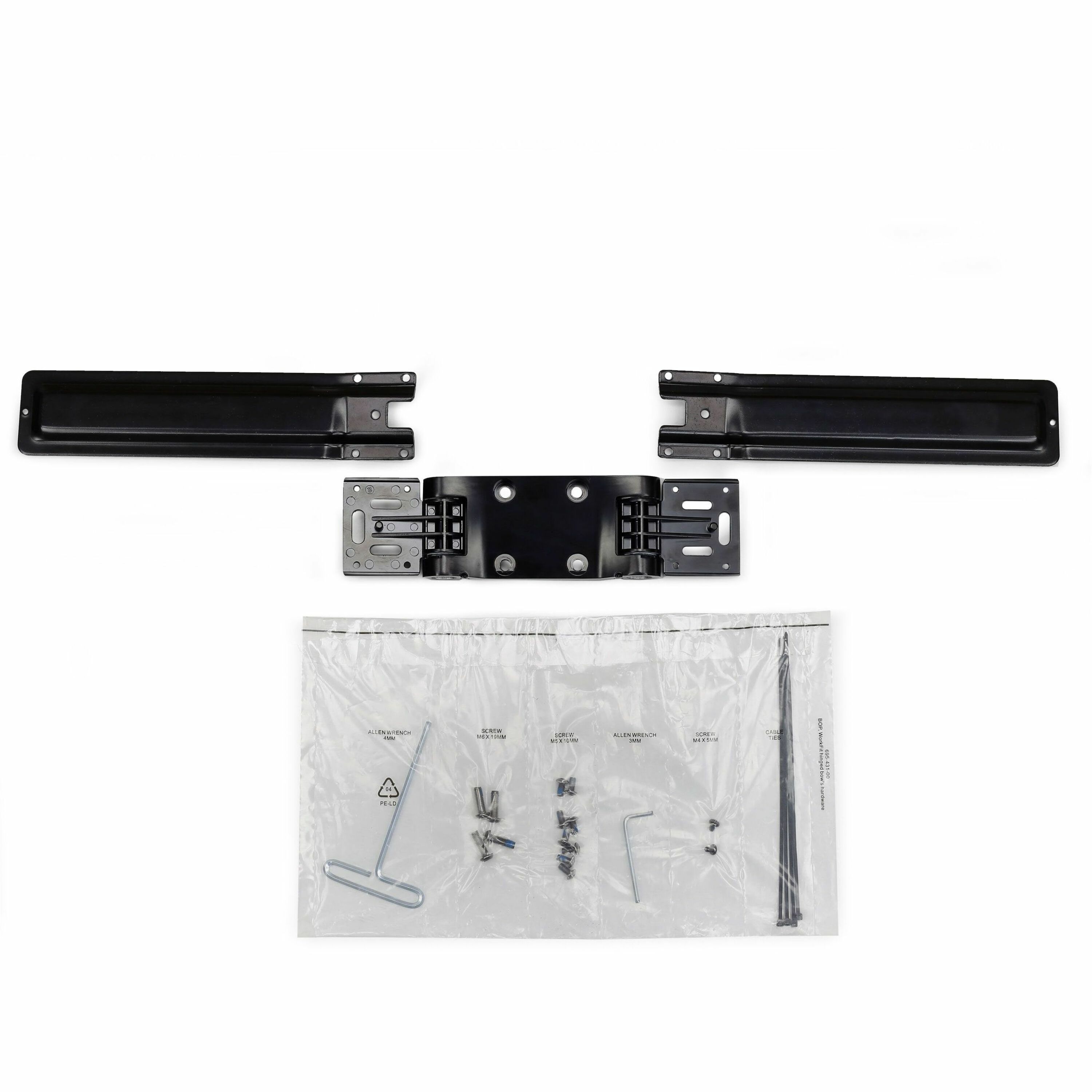 Ergotron Crossbar for Monitor, Display, Workstation - Black