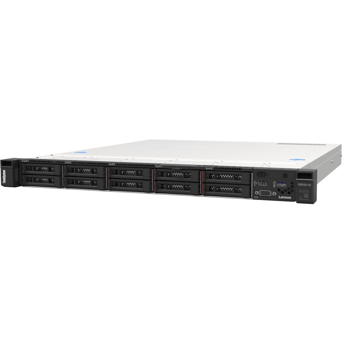 Lenovo ThinkSystem SR250 V2 7D7QA020NA 1U Rack Server - 1 Xeon E-2378 2.60 GHz - 16 GB RAM - Serial ATA Controller