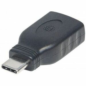 USB-C to USB-A Adapter, Male to Female, 5 Gbps (USB 3.2 Gen1 aka USB 3.0), SuperSpeed USB, Black, Lifetime Warranty, Equivalent to USB31CAADG