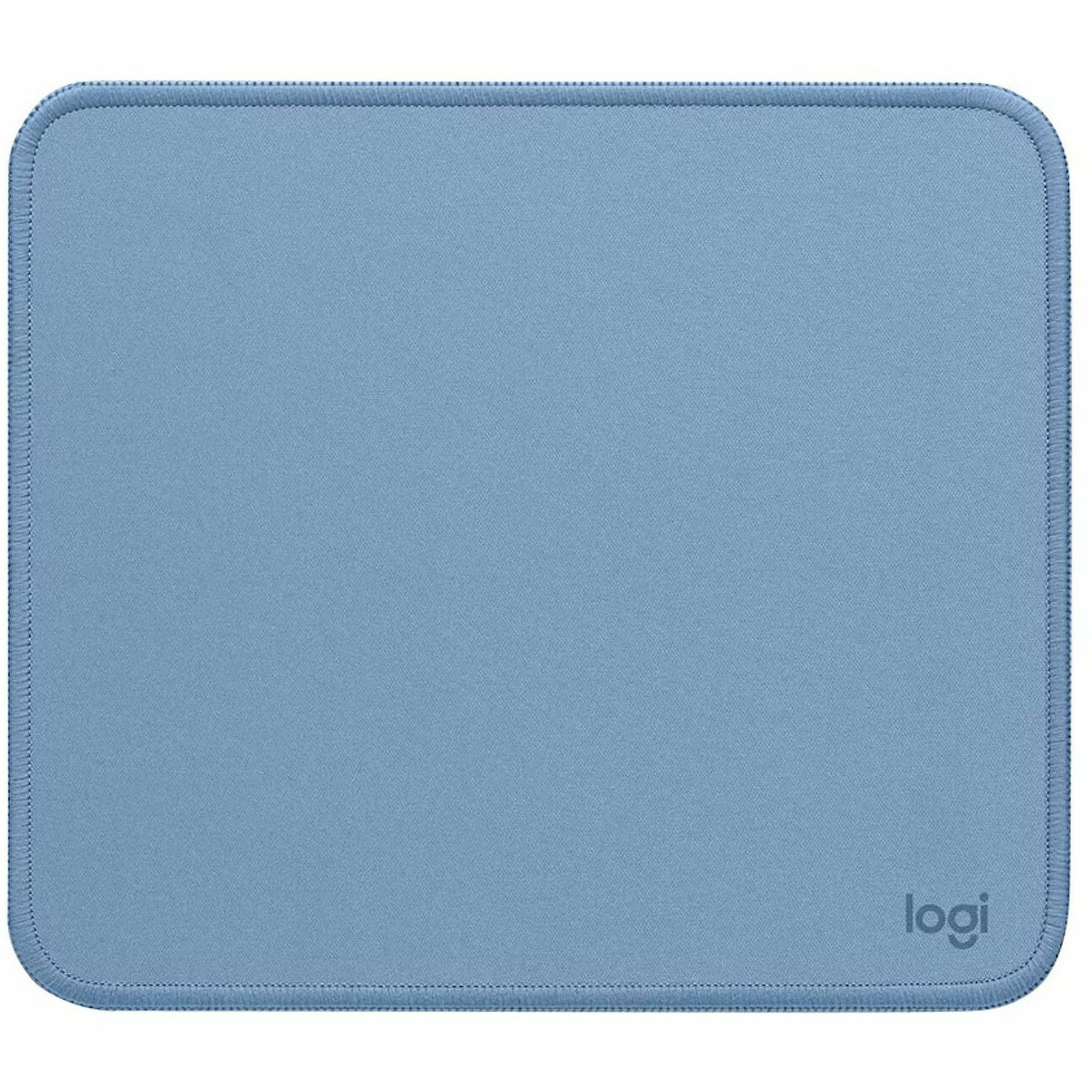 Logitech Mouse Pad - Studio Series, Computer Mouse Mat with Anti-slip Rubber Base, Spill-Resistant Surface, Blue Grey